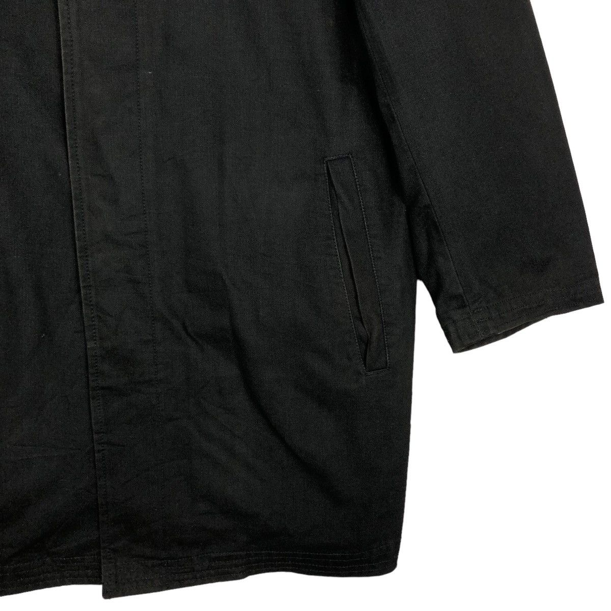 Issey Miyake 🔥Vintage Long Jacket Rich Black Junmen Japan Made Size US L / EU 52-54 / 3 - 5 Thumbnail