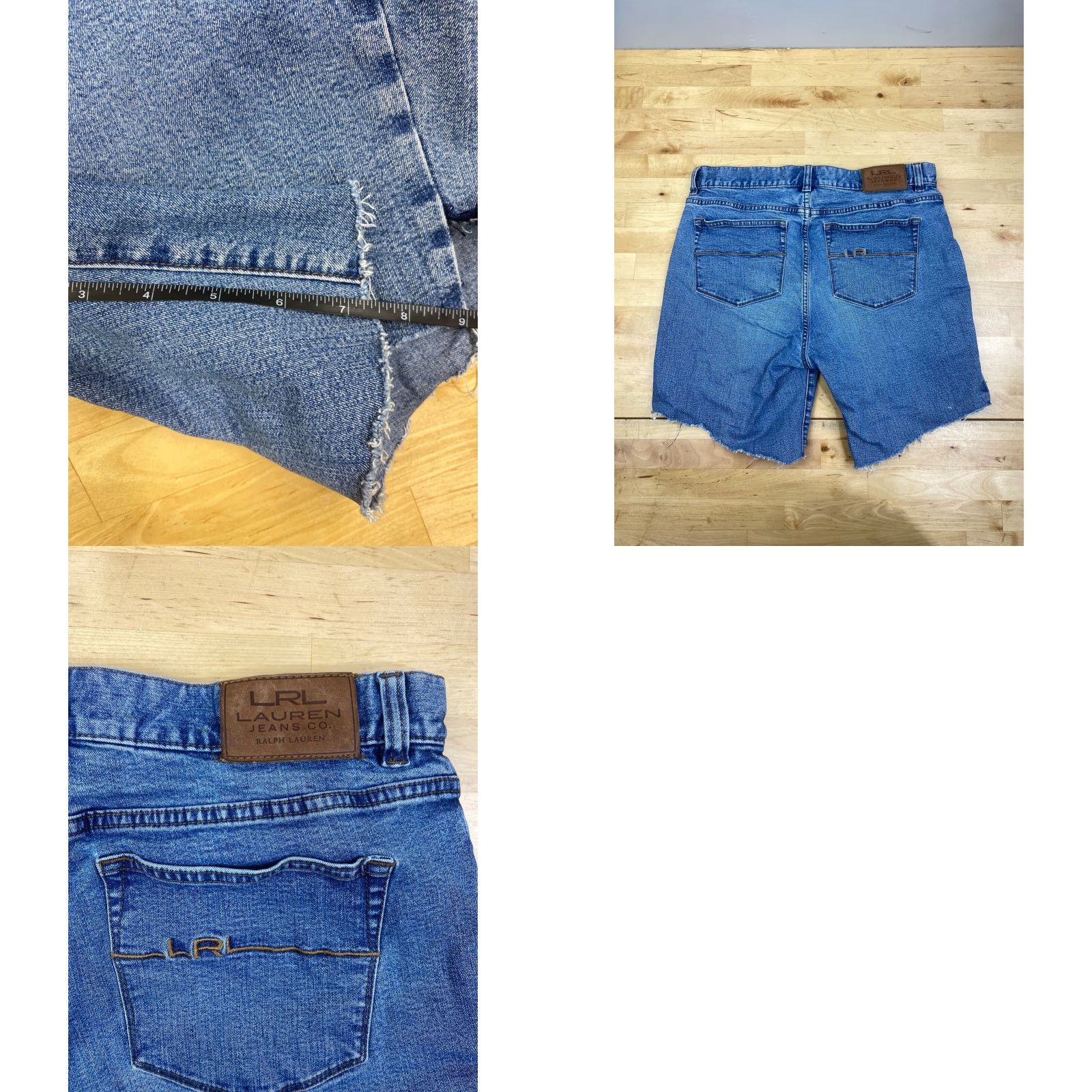 Ralph Lauren Lauren Ralph Lauren Denim Shorts Womens 8P Blue Cutoff Raw Hem Mid Rise 7702 Size 30" / US 8 / IT 44 - 8 Thumbnail