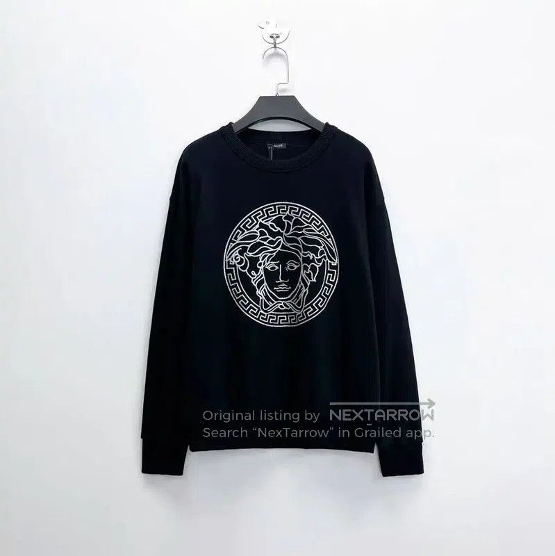 Versace Versace Black Cotton Medusa Short Sleeve Sweatshirt . Size M / US 6-8 / IT 42-44 - 1 Thumbnail