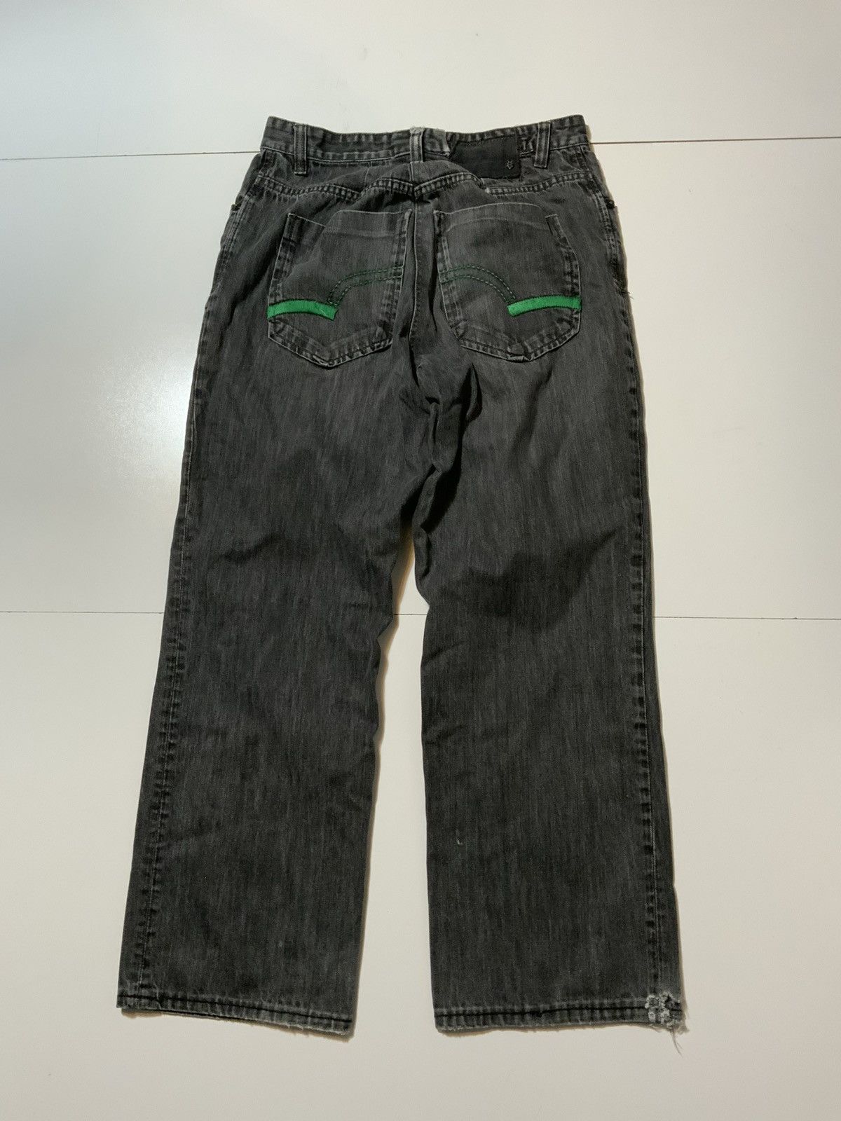 Ecko Unltd. × Vintage Vintage Y2K Marc Ecko Black Baggy Loose Pocket Denim Jeans Size US 34 / EU 50 - 1 Thumbnail