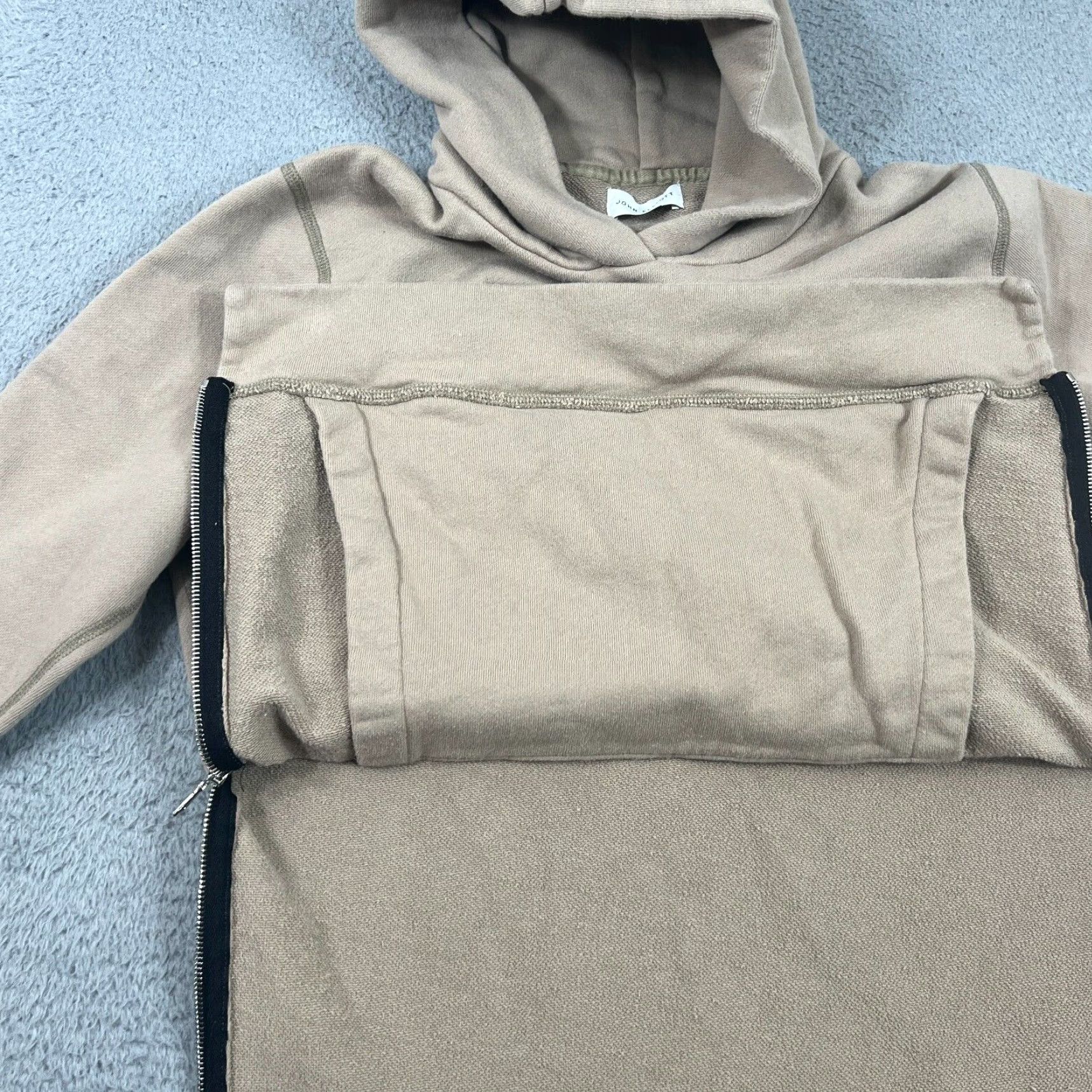 John Elliott John Elliott Hoodie M Beige Long Sleeve Zip Crew Neck Slim Fit Sports Streetwear Mens Size US M / EU 48-50 / 2 - 6 Thumbnail