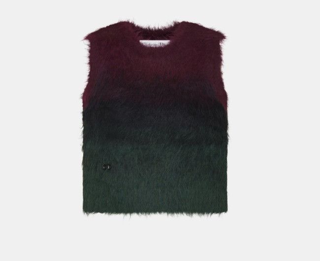 Dior o1w1db11124 Wool Knit Twin-Set in Deep Fuchsia & Green Size XS / US 0-2 / IT 36-38 - 4 Thumbnail