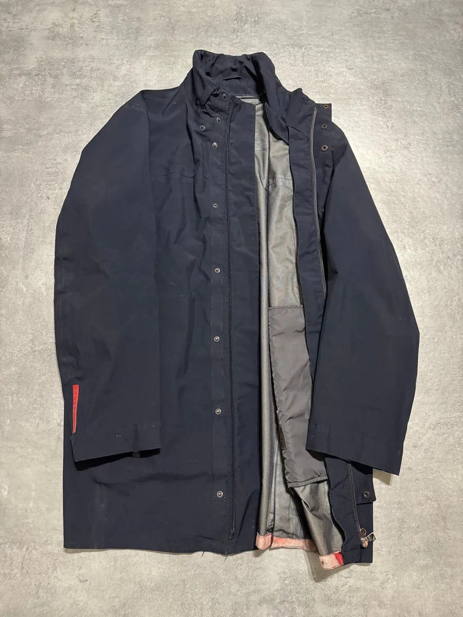 Prada 2000s Prada Navy Windbreaker Long Jacket Size US M / EU 48-50 / 2 - 6 Thumbnail