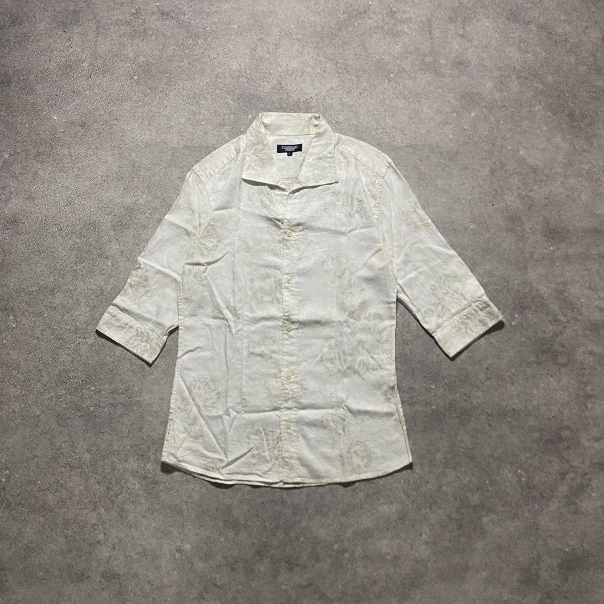 Tornado Mart Tornado Mart Open Collar Flower Print Size US M / EU 48-50 / 2 - 1 Thumbnail
