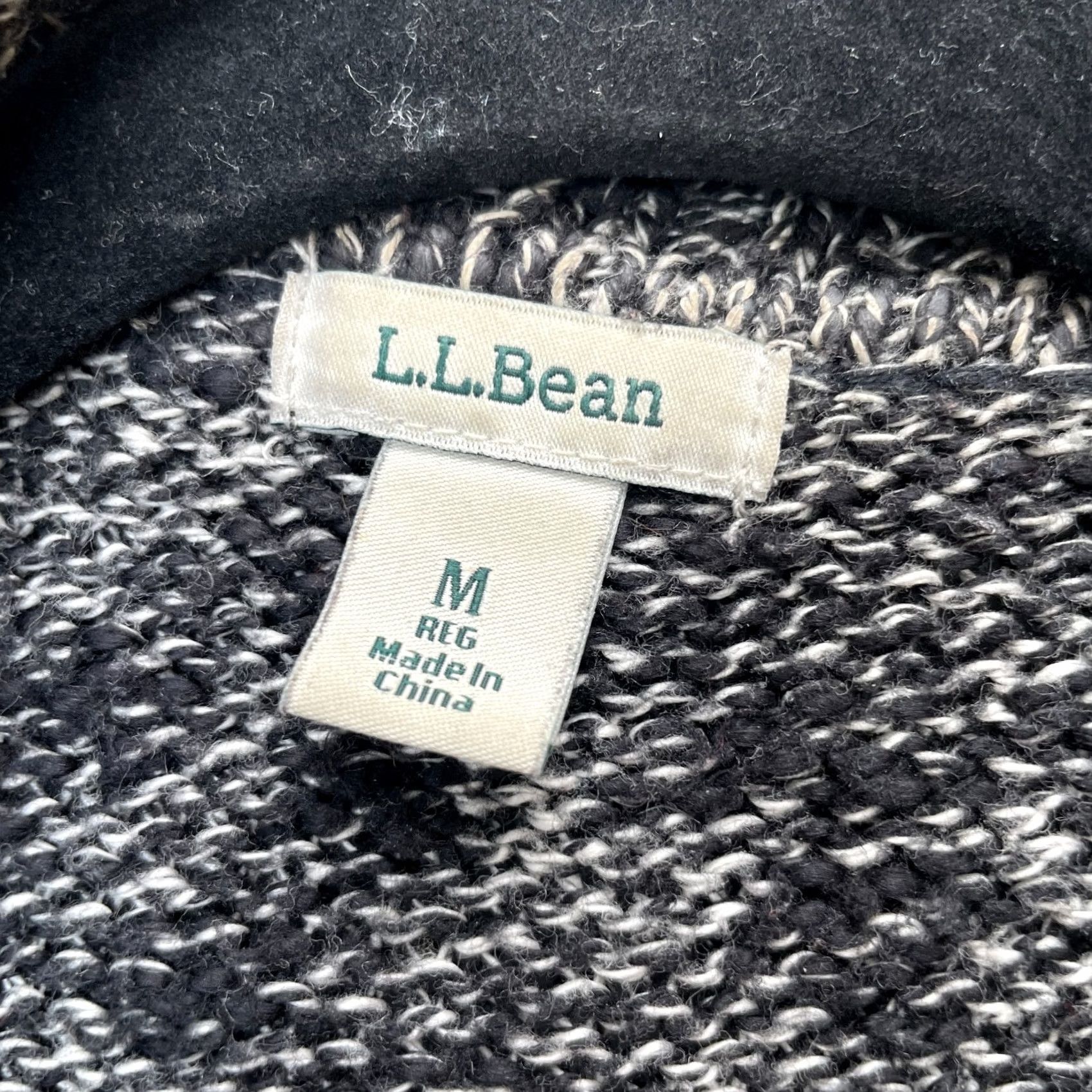 Vintage LL Bean Sweater Womens Medium Gray Heathered Cardigan Cotton Marl Knit Full Zip Size M / US 6-8 / IT 42-44 - 3 Thumbnail