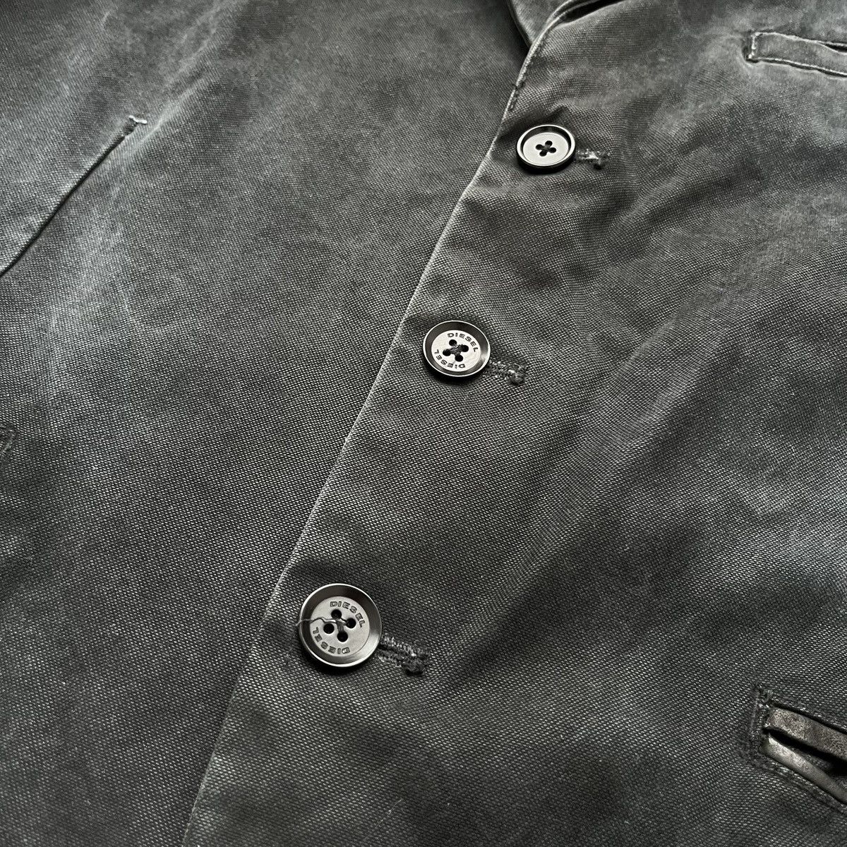 Diesel Diesel SK-Y78 Grey Cotton Leather Trim Blazer Jacket Size L Size 50S - 5 Thumbnail