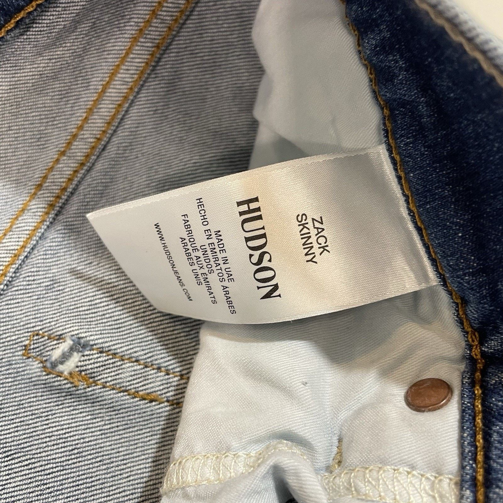 Hudson Hudson Light Wash Mens Zack Slim Fit Distressed Jeans 31x34 Size US 31 - 4 Thumbnail