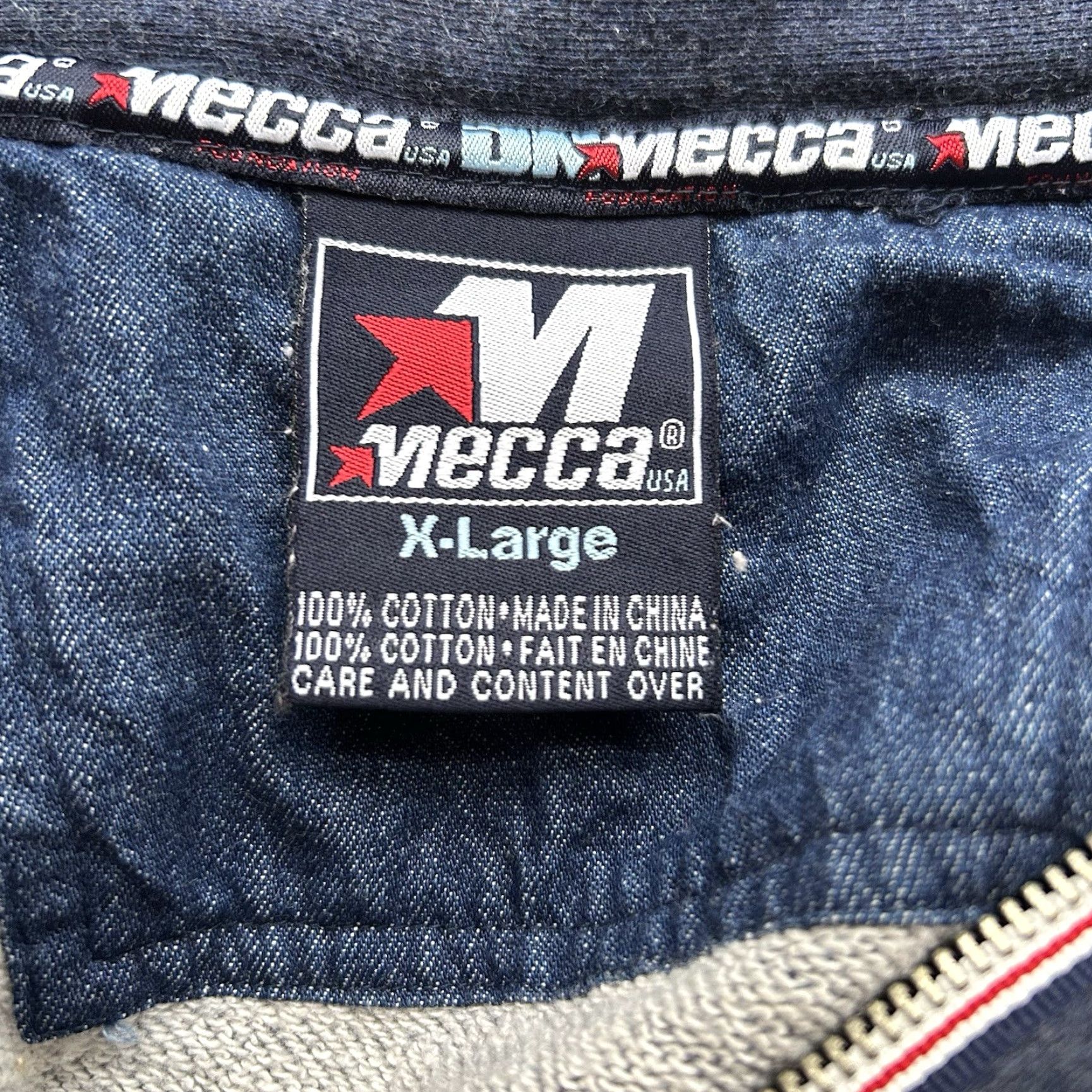 Vintage VINTAGE Mecca Pullover 1/4 Zip DNM 3/4 Zip Navy Blue Men XL Street Hip Hop Rap Casual Shirt Size US XL / EU 56 / 4 - 5 Thumbnail