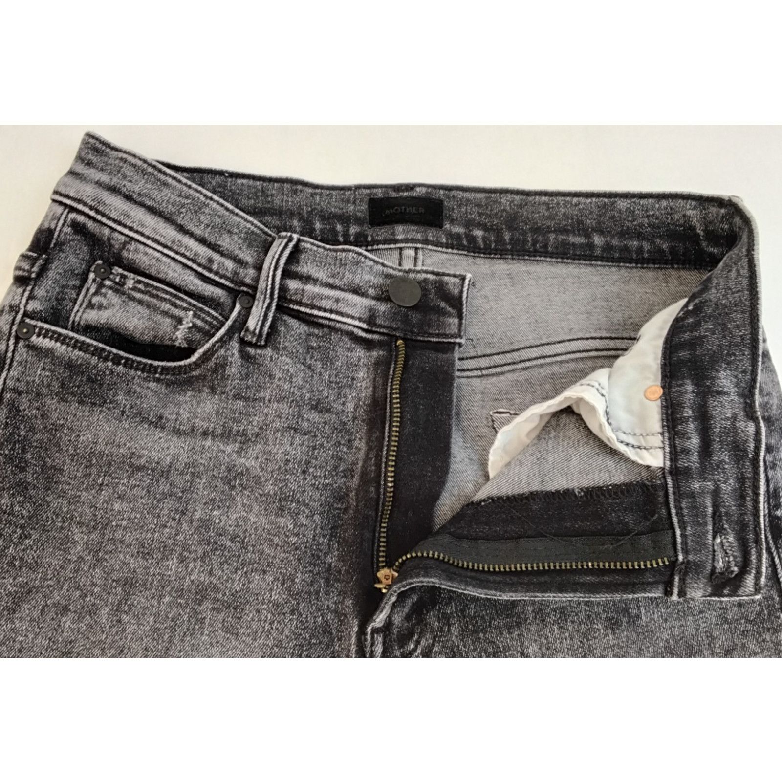 MOTHER Mother The Stunner Zip Ankle Step Fray Jeans 27" Train Stops Size 27" / US 4 / IT 40 - 4 Thumbnail