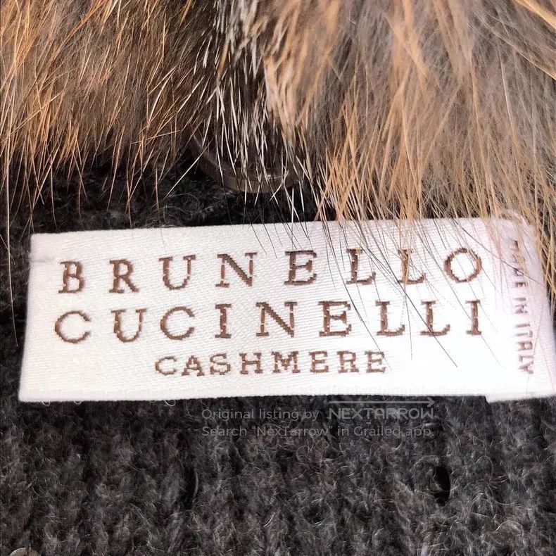 Brunello Cucinelli Brunello Cucinelli Greyish Black Cashmere Knitted Collar J Size M / US 6-8 / IT 42-44 - 5 Thumbnail