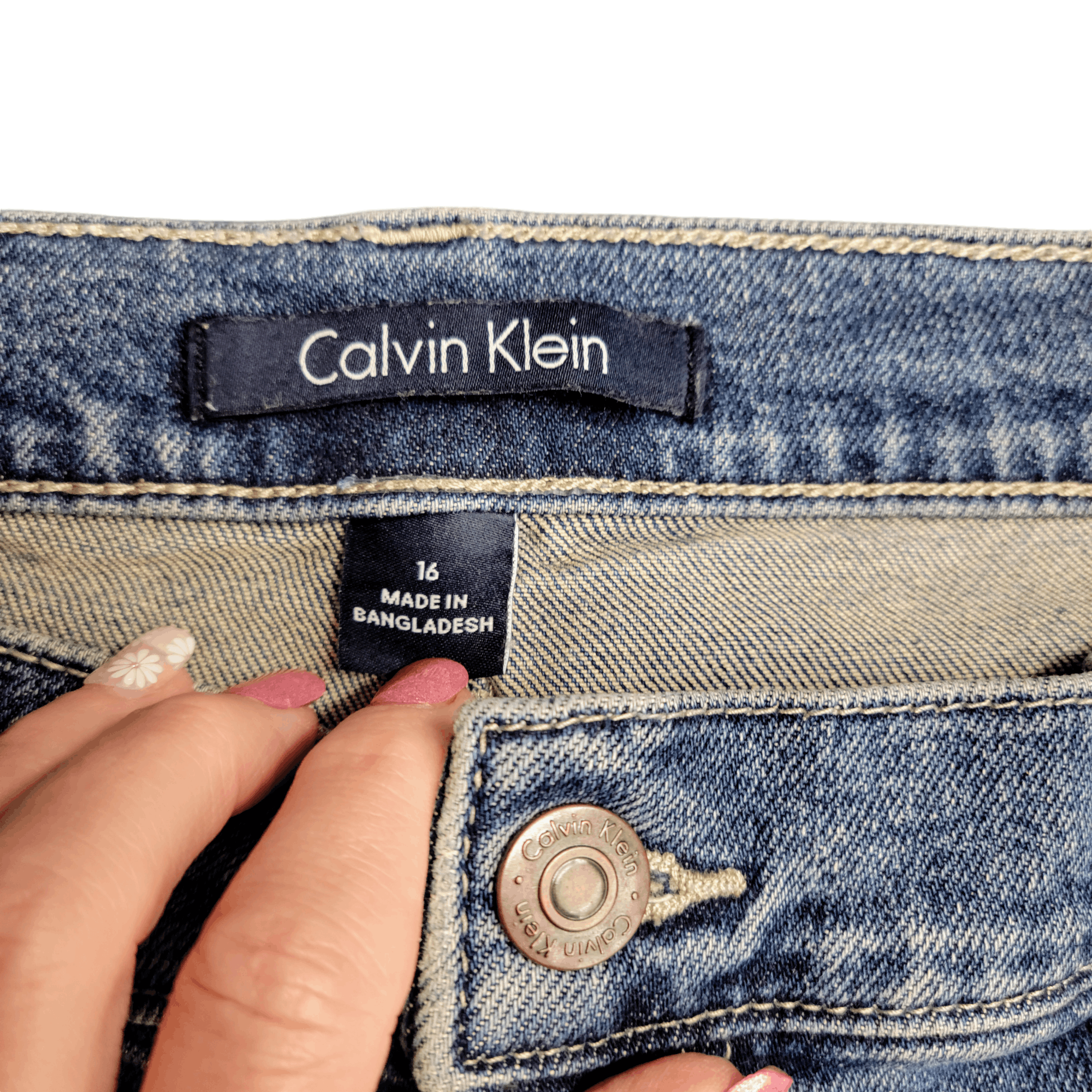 Calvin Klein Calvin Klein High Rise Straight Leg Classic Blue Jeans Size 36" / US 14 / IT 50 - 6 Thumbnail