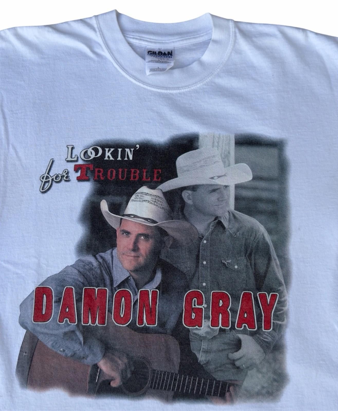 Gildan Y2K Nashville Broken Bow Records Damon Gray Country Shirt Lg Size US L / EU 52-54 / 3 - 2 Thumbnail