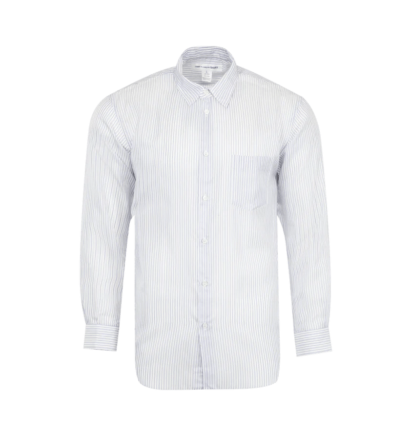 CDG by Comme des Garcons o1h1sh10525 Stripe Shirt in White Size US M / EU 48-50 / 2 - 1 Thumbnail