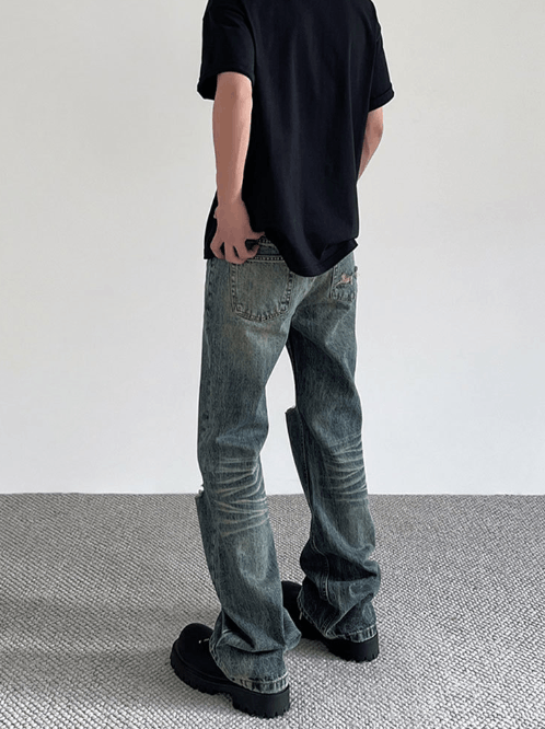 Japanese Brand × Vintage American high street retro distressed cleanfit ripped jeans Size US 32 / EU 48 - 4 Thumbnail