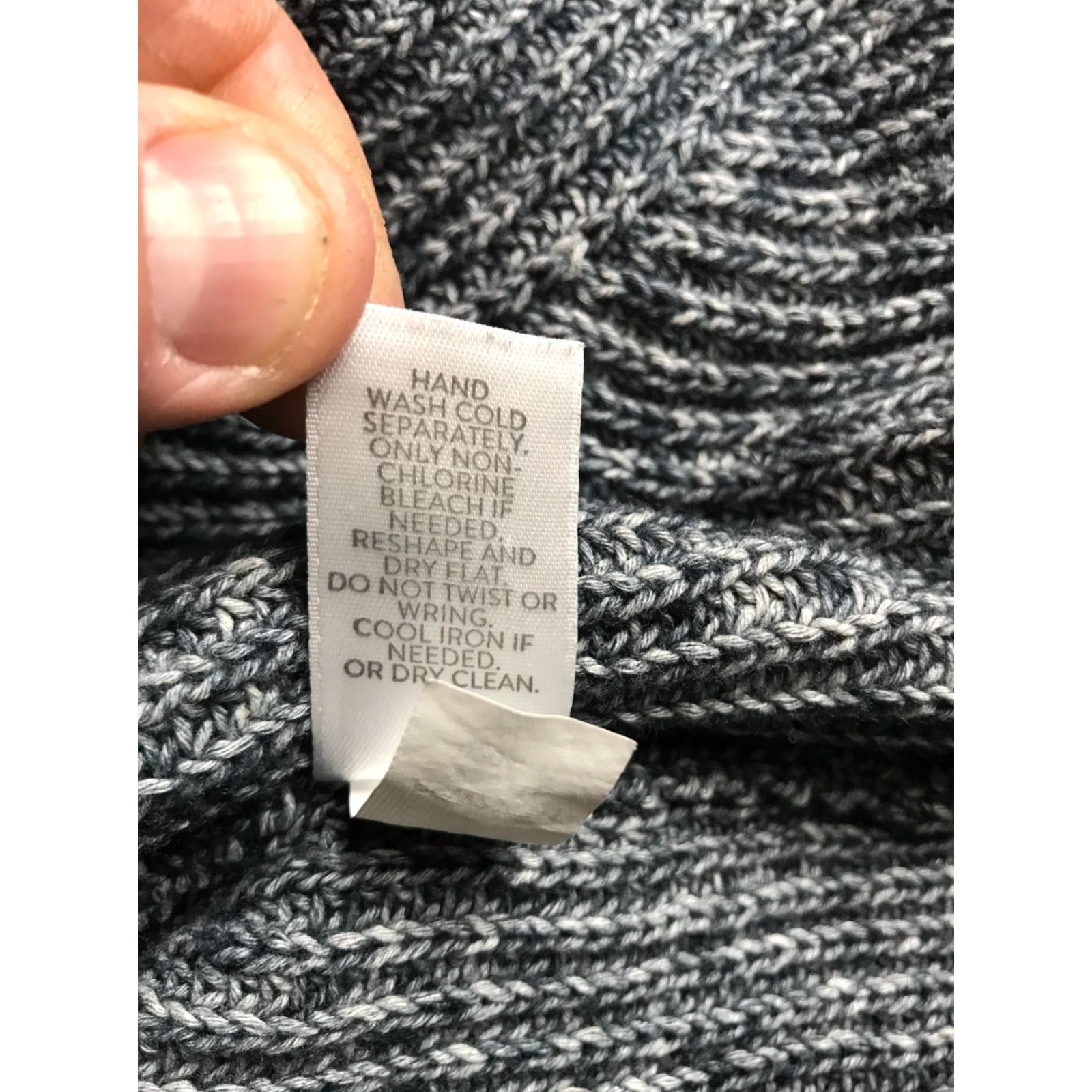 J. Jill J.Jill Sweater Women's Size M Cropped Oversized Knit Pullover Blue Gray Half Sleeve Cowl Neck Knitwear Pullover Womens Medium Oversized Sweater Size M / US 6-8 / IT 42-44 - 5 Thumbnail