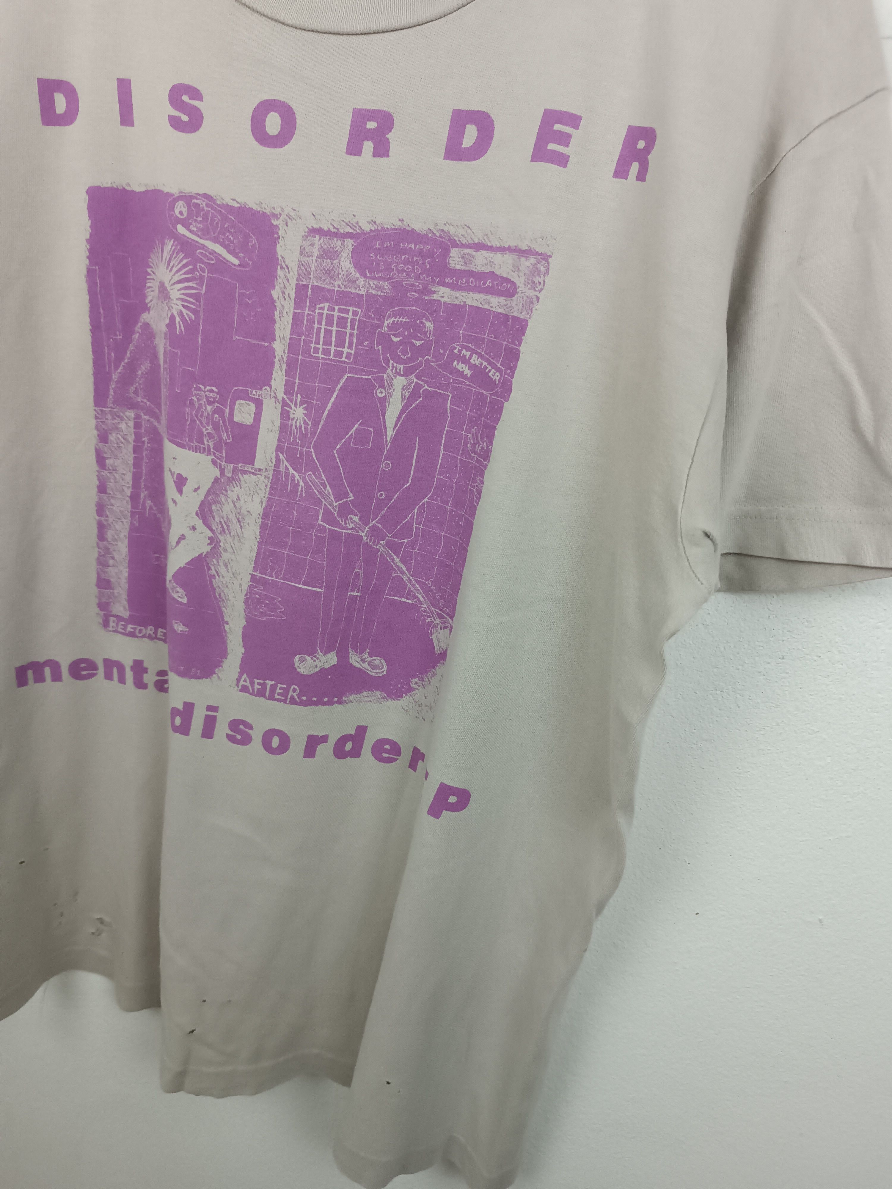 Band Tees THRASH FADED VINTAGE 2000s DISORDER MENTAL DISORDER EP PUNK Size US M / EU 48-50 / 2 - 7 Thumbnail
