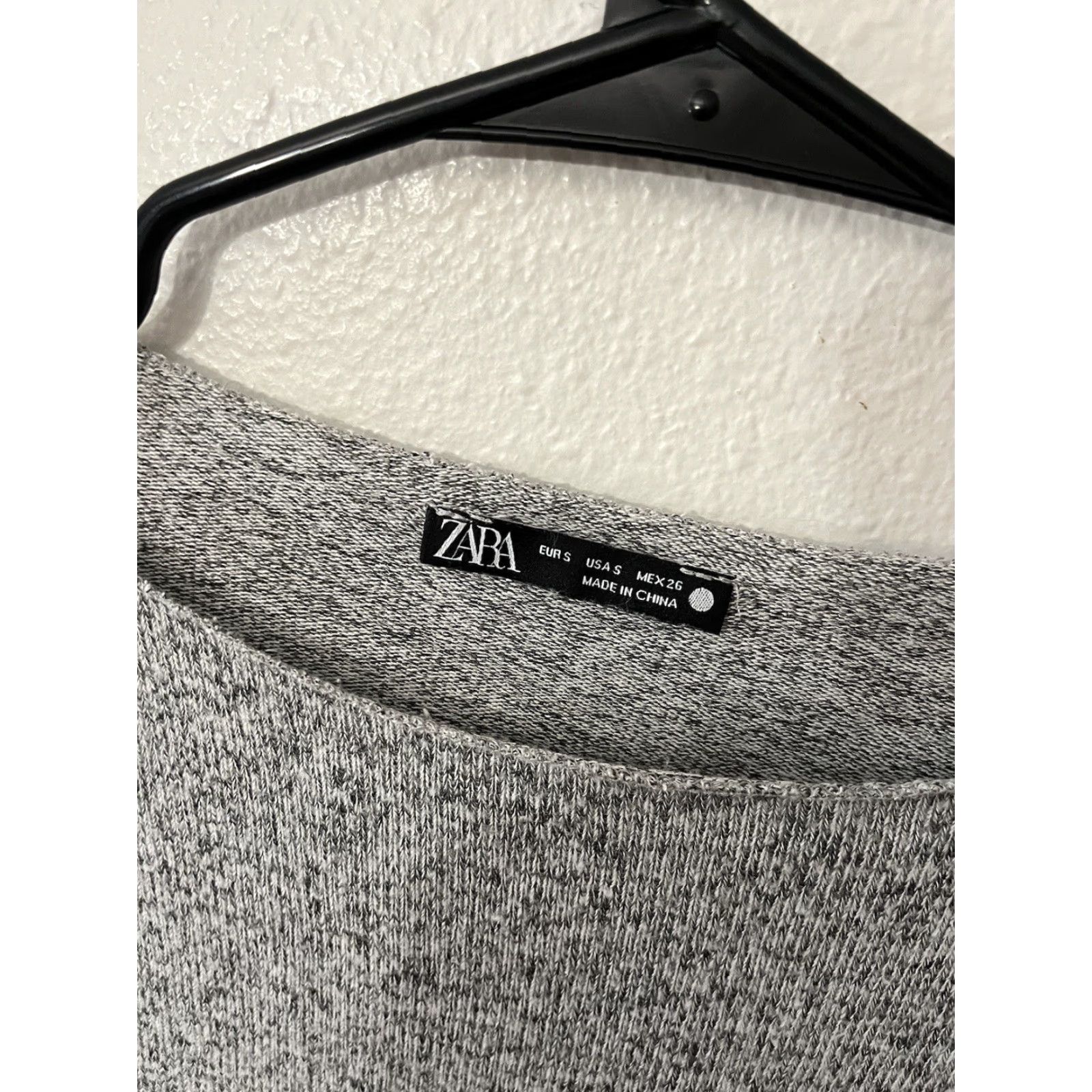Zara Zara Gray Crewneck Basics Long Sleeve Shirt Size S Womens Size S / US 4 / IT 40 - 3 Thumbnail