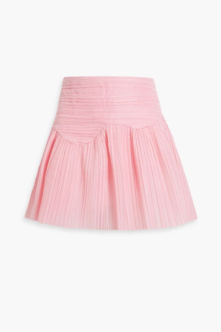 Aje AJE Laurier Wave plissé-organza mini skirt Baby pink UK 16 Size 34" / US 12 / IT 48 - 1 Thumbnail