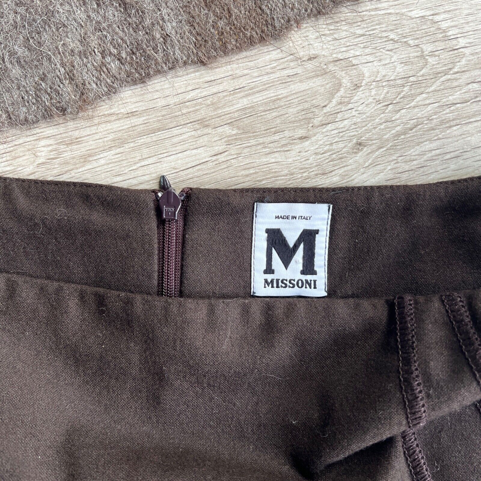 Missoni Missoni Wool Brown Pencil Skirt 8879AC Size 28" / US 6 / IT 42 - 5 Thumbnail