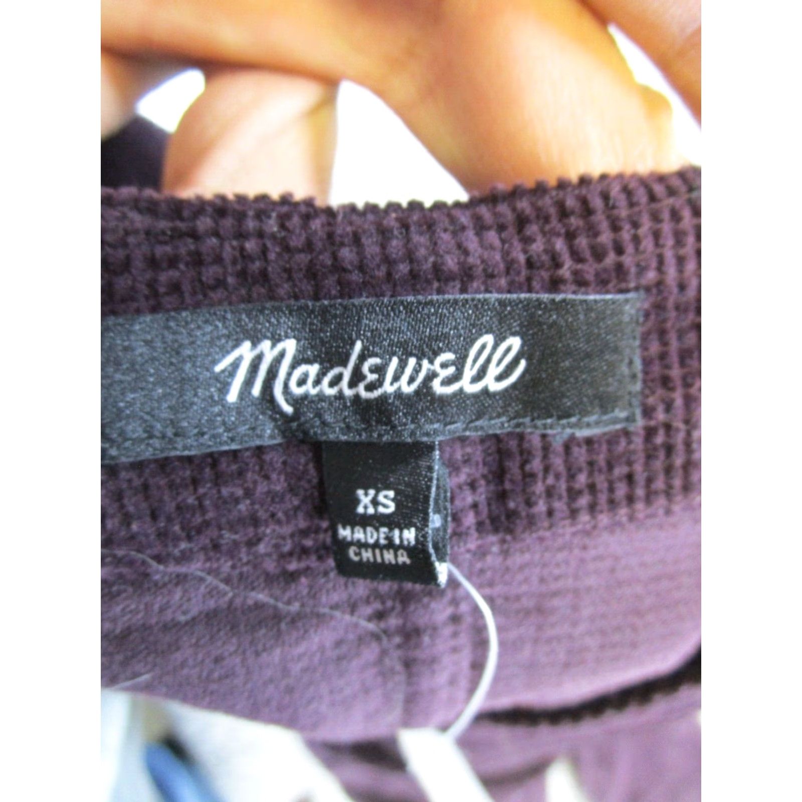 Madewell VINTAGE Madewell Shirt Womens XS Burgundy Cotton New Size XS / US 0-2 / IT 36-38 - 3 Thumbnail
