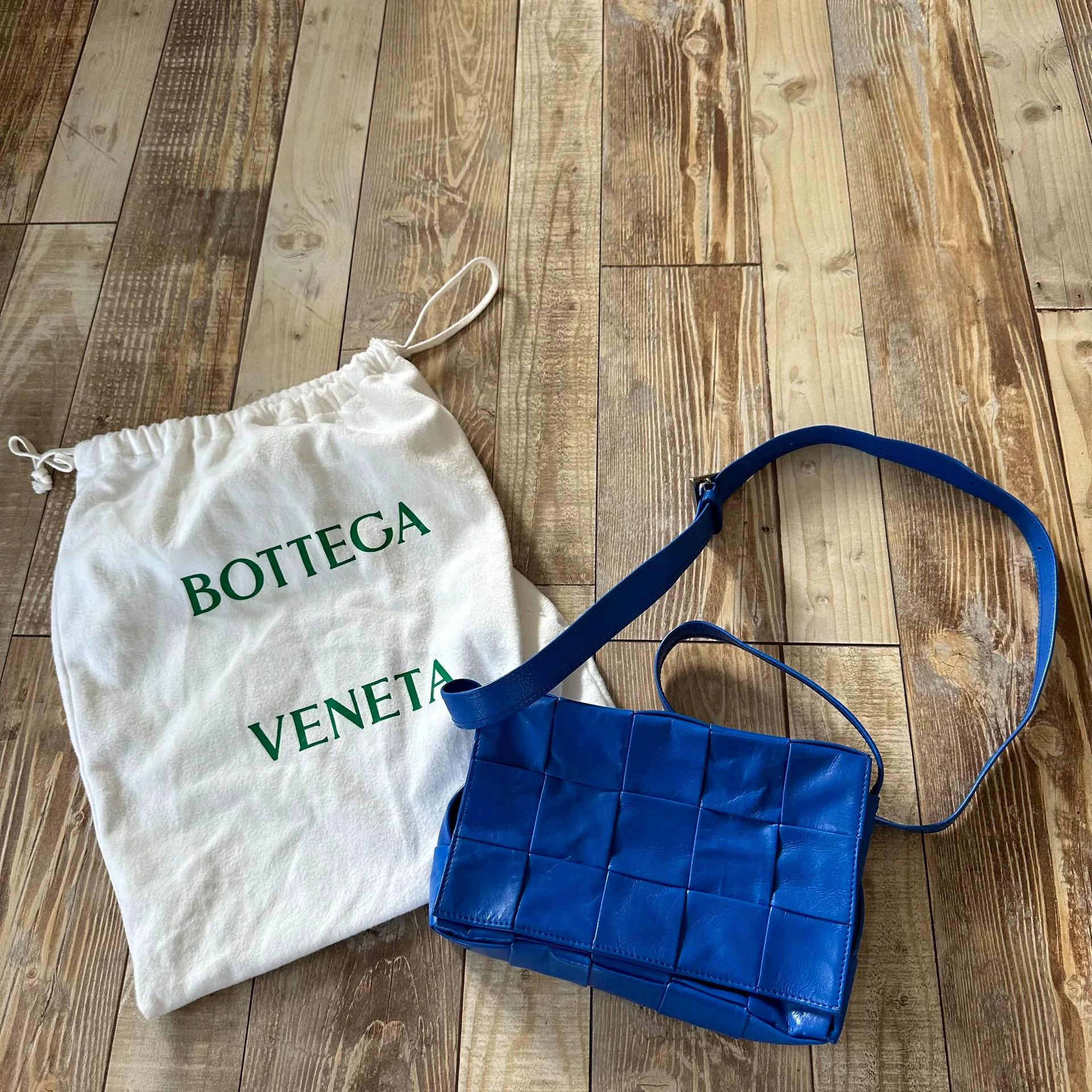 Bottega Veneta Bottega Veneta Blue Woven Crossbody Bag Size ONE SIZE - 1 Thumbnail