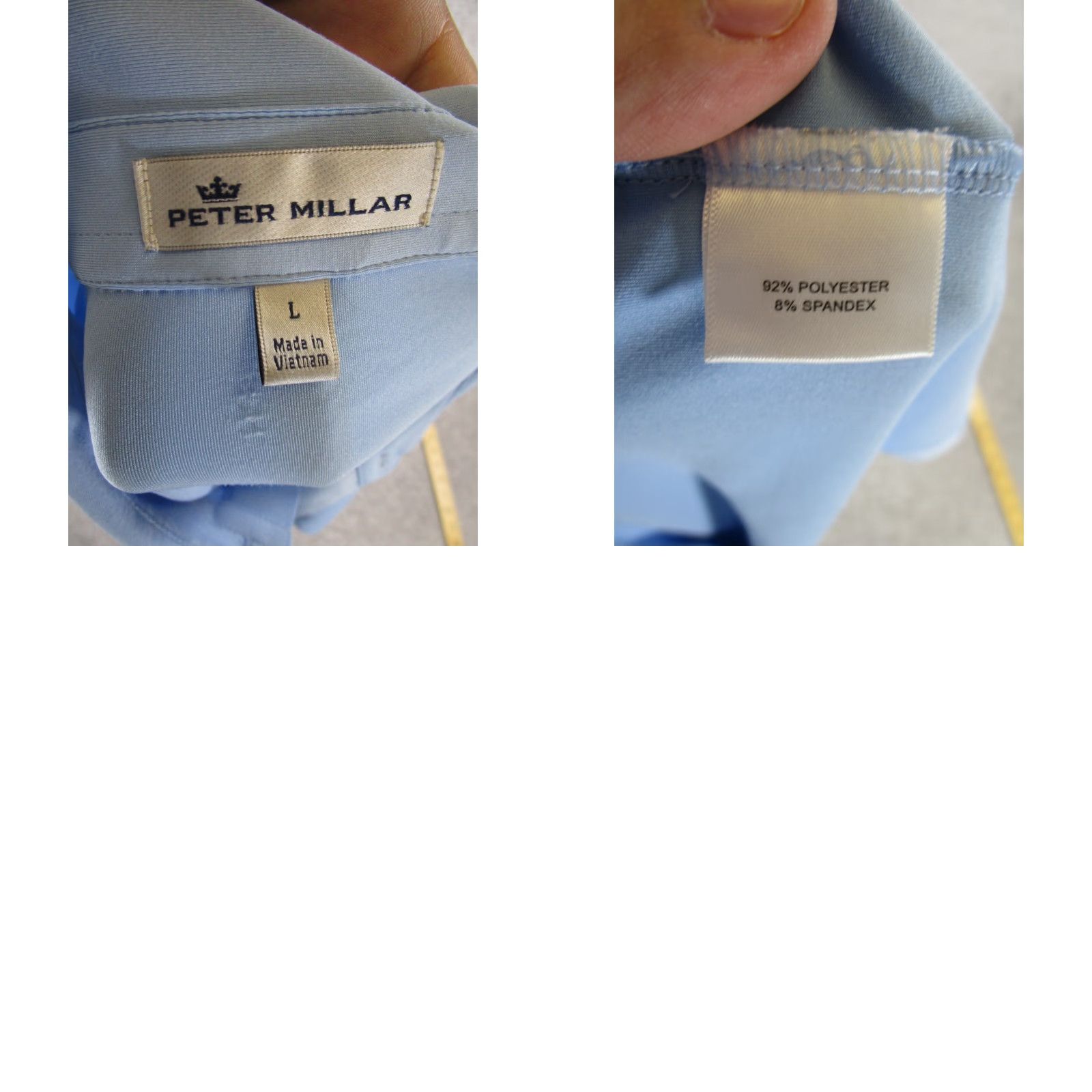 Peter Millar Peter Millar Polo Shirt Mens L Short Sleeve Blue Stretch Golf - Stain Size US L / EU 52-54 / 3 - 8 Thumbnail