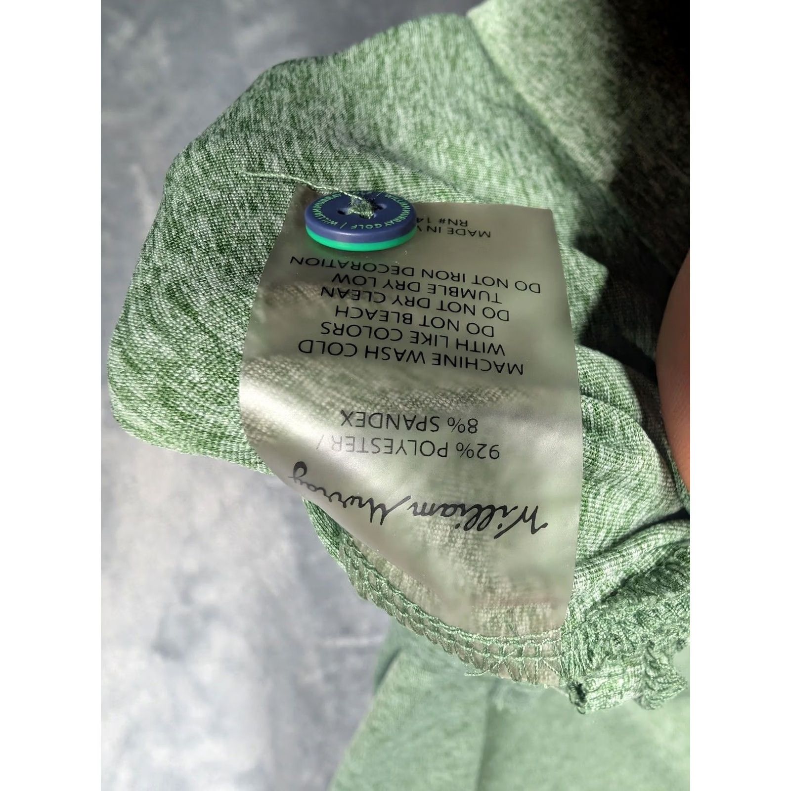 Vintage William Murray Polo Shirt Mens XL Green Heather Golf Performance Stretch Top Size US XL / EU 56 / 4 - 6 Thumbnail