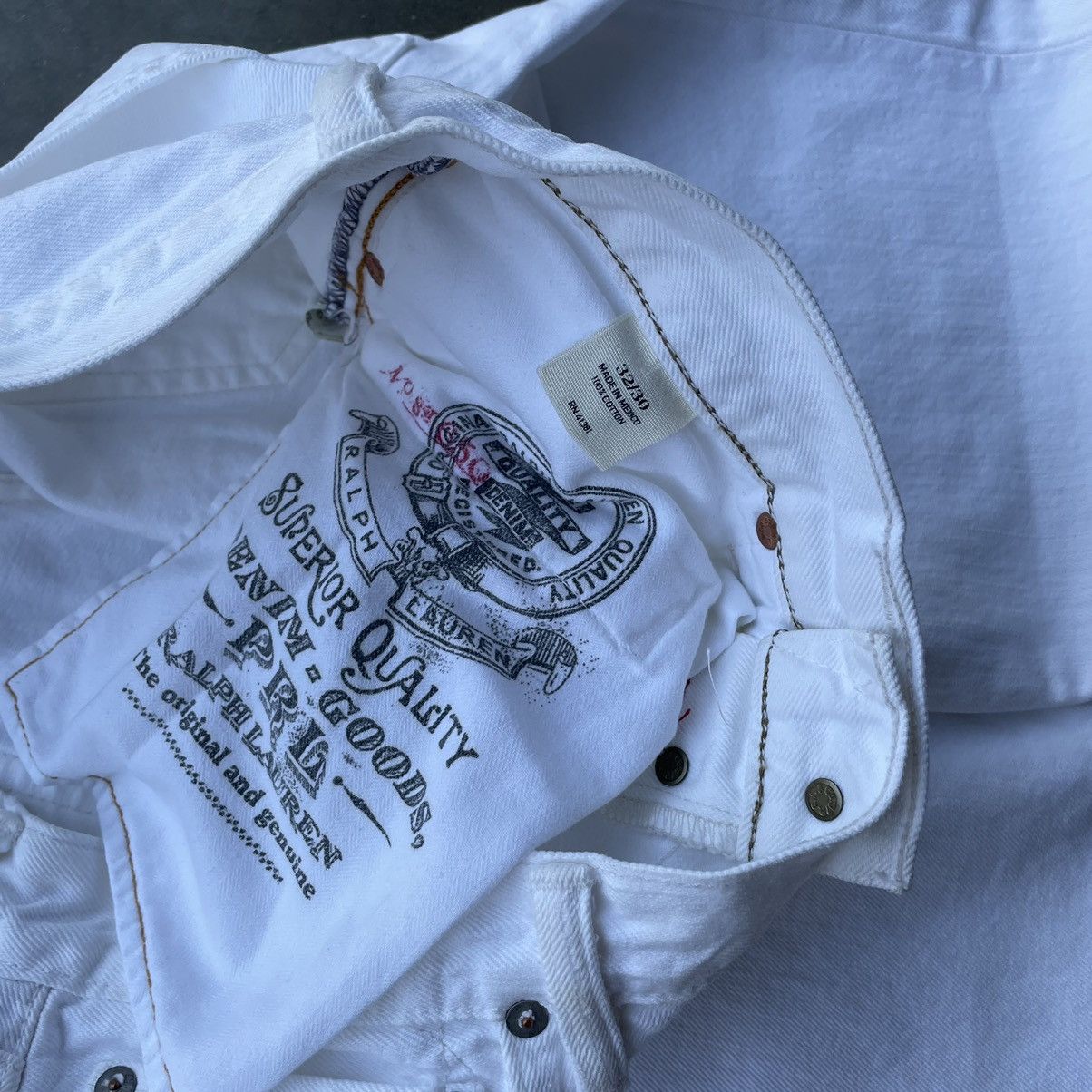 Polo Ralph Lauren × Vintage Polo Ralph Lauren White Denim Pants Size US 34 / EU 50 - 7 Thumbnail