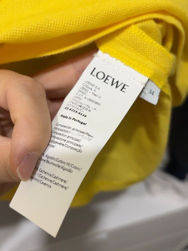 Loewe LOEWE Yellow polo shirt hoodie Size XXS / US 00 / IT 34 - 9 Thumbnail
