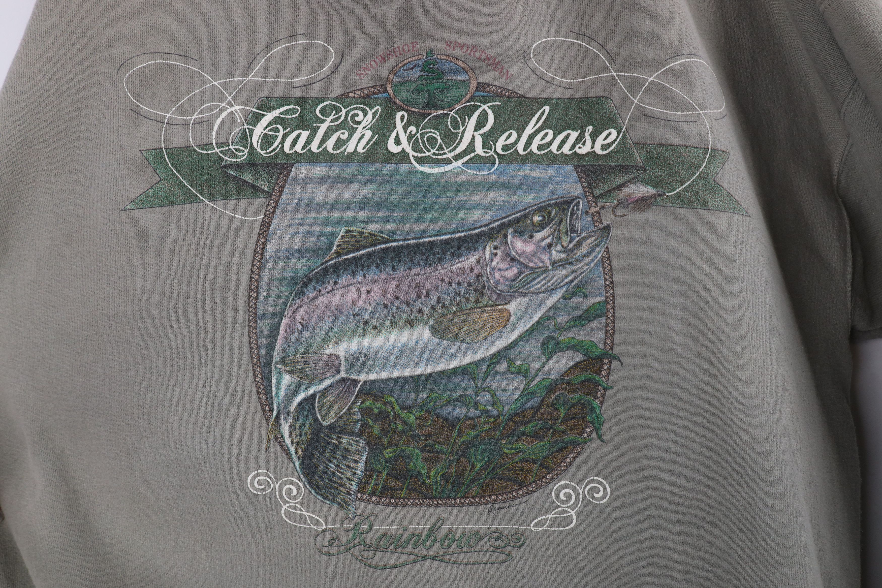 Vintage Vintage 90s Heavyweight Fishing Crewneck Sweatshirt USA Size US XL / EU 56 / 4 - 4 Thumbnail