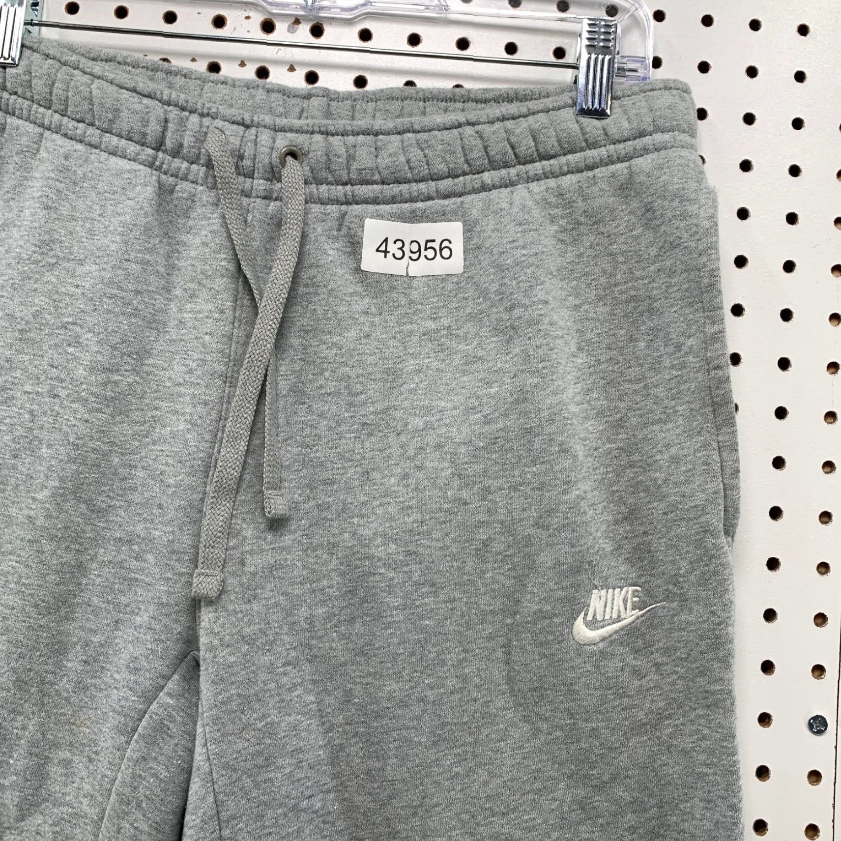 Nike VINTAGE Nike Gray Sweatpants Mens Large Gray Drawstring Fleece Fits 32x30 Size US 33 - 4 Thumbnail
