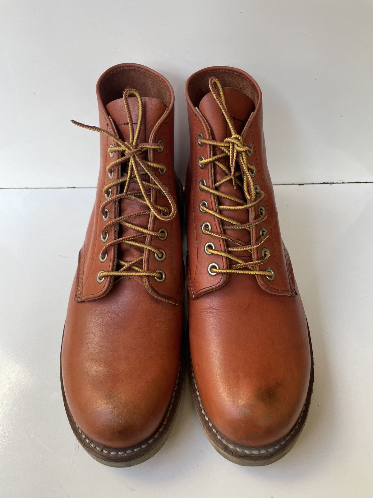 Red Wing 8166 Round-Toe Brown Leather Men's Boots USA 9.5