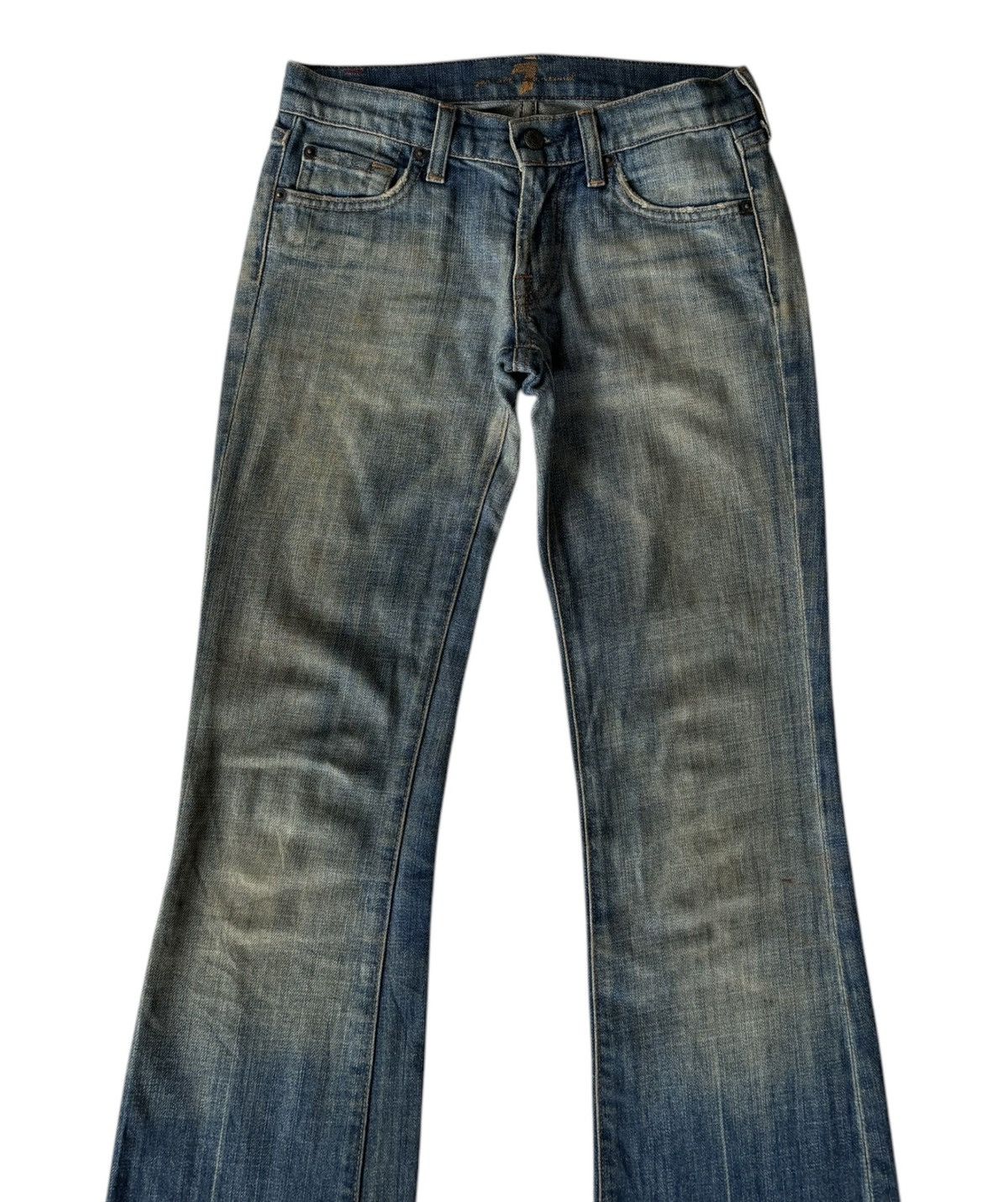 7 For All Mankind × Japanese Brand Flare Jeans Rusty Bootcut 7 For All Mankind Distress Denim Size 27" / US 4 / IT 40 - 5 Thumbnail