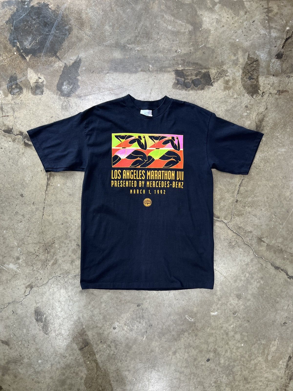 Vintage Vintage 1992 Los Angeles Marathon Single Stitch Tee XL Size US XL / EU 56 / 4 - 2 Thumbnail