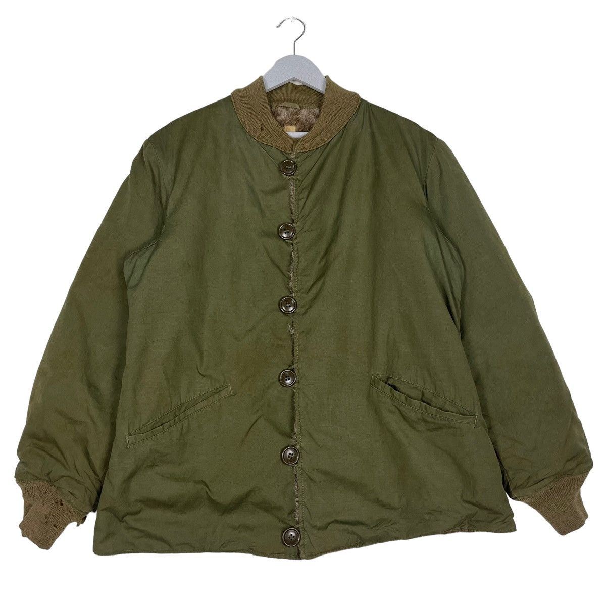 Vintage 💥1940s US TANKER M43 DECK OG MILITARY BOMBER Size US L / EU 52-54 / 3 - 2 Thumbnail