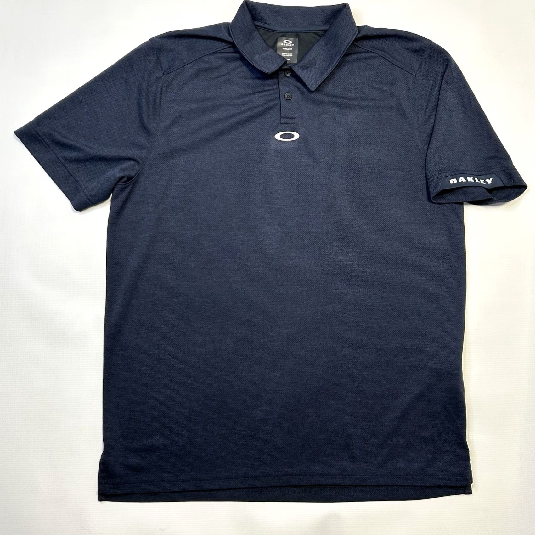 Oakley VINTAGE Oakley Aero Ellipse Polo Shirt Mens XL Navy Blue Center Logo and Spellout Size US XL / EU 56 / 4 - 2 Thumbnail