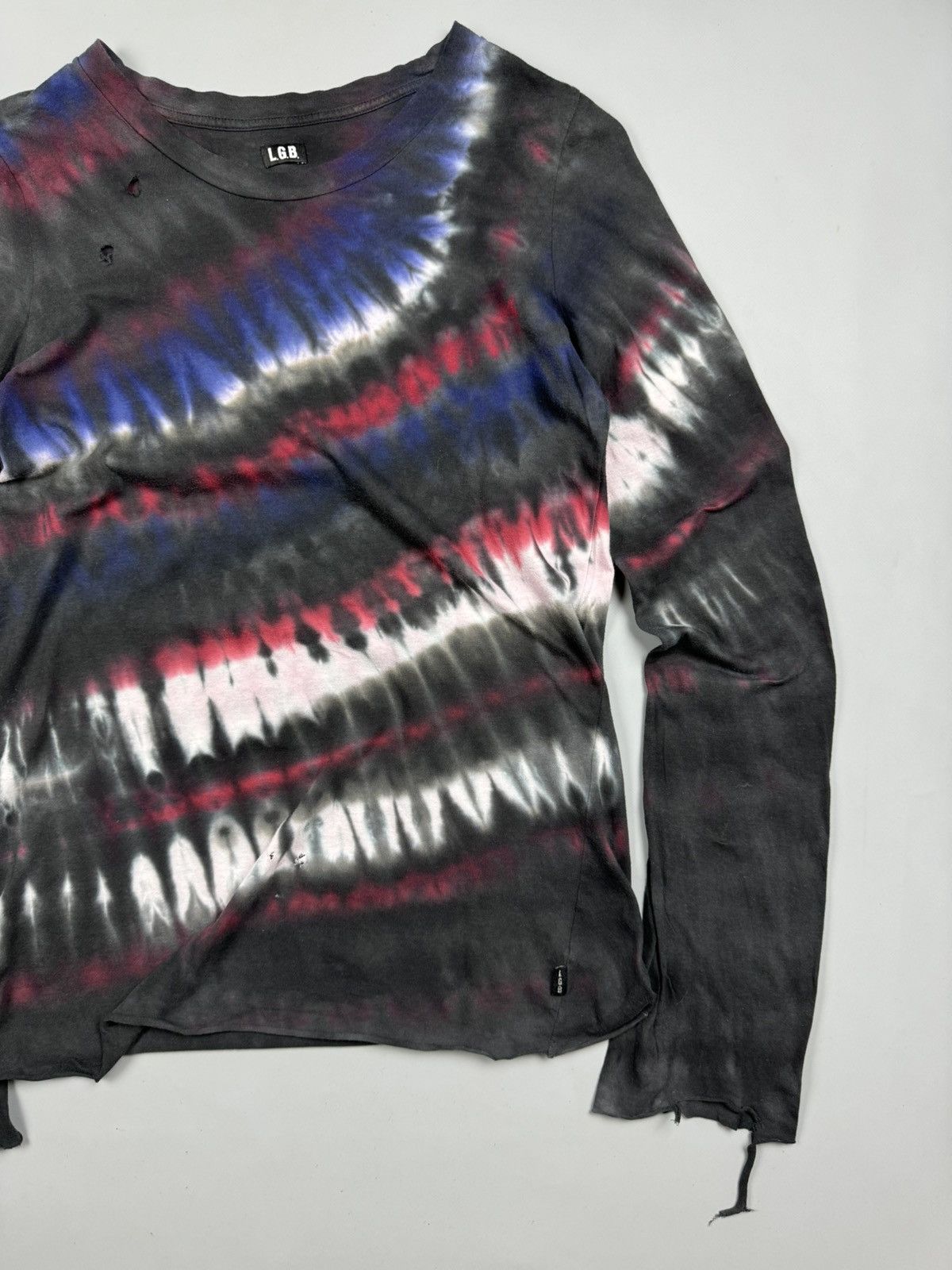 Le Grande Bleu (L.G.B.) L.G.B. Legran de Bleu distressed longsleeve size 3 Size US M / EU 48-50 / 2 - 2 Thumbnail