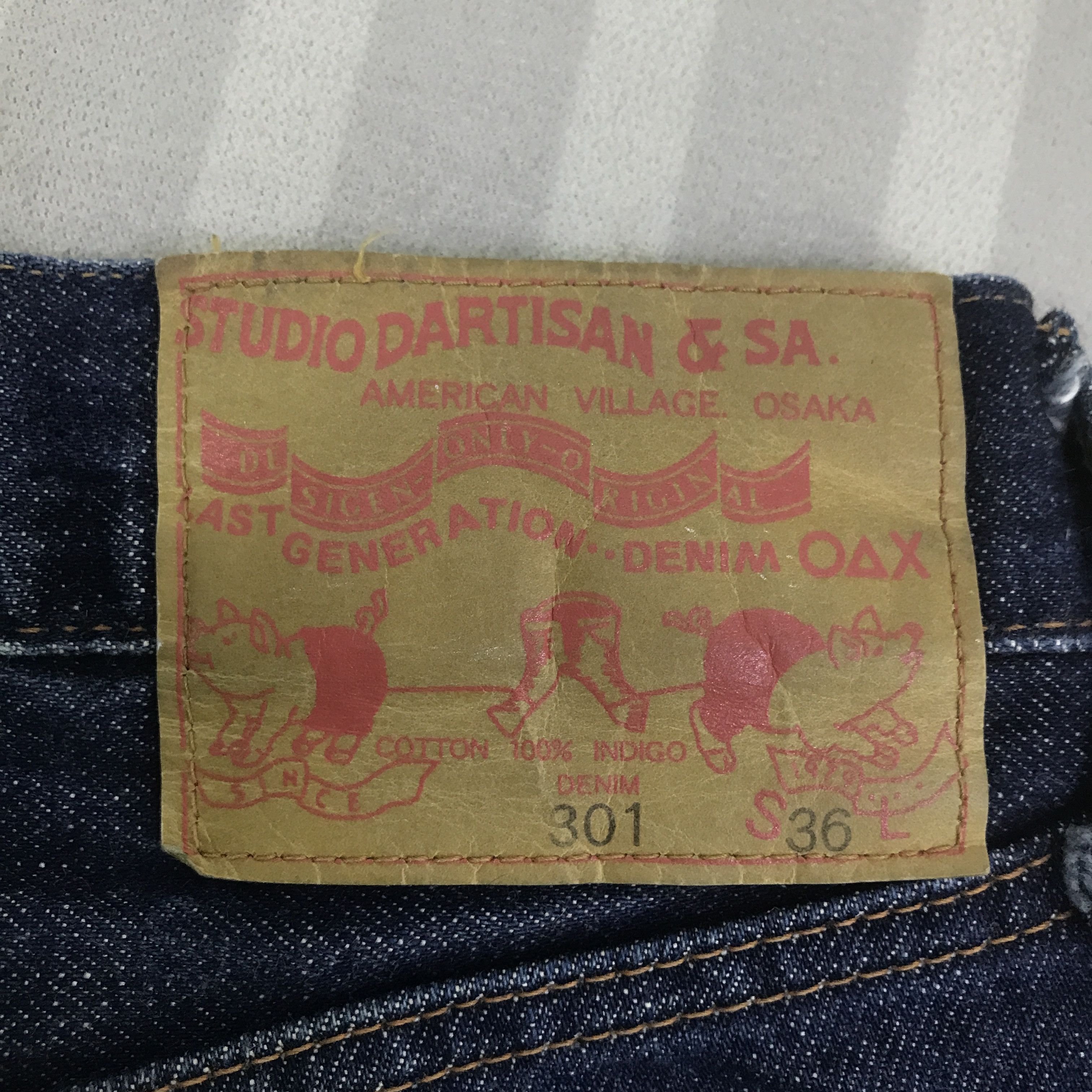Studio D'Artisan Vintage Studio D Artisan Blue Denim Jeans PantsK130B4 Size US 33 - 15 Thumbnail