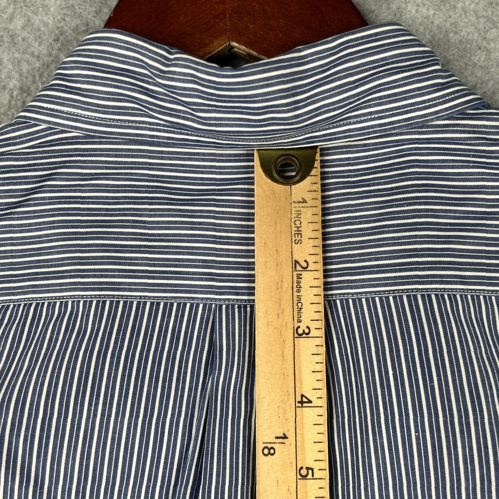 Brooks Brothers Brooks Brothers Dress Shirt 17 Blue Striped Cotton Button-Down Long Sleeve Non-Iron Classic, Regular Fit, Button Up Shirt, Men Size US XL / EU 56 / 4 - 7 Thumbnail