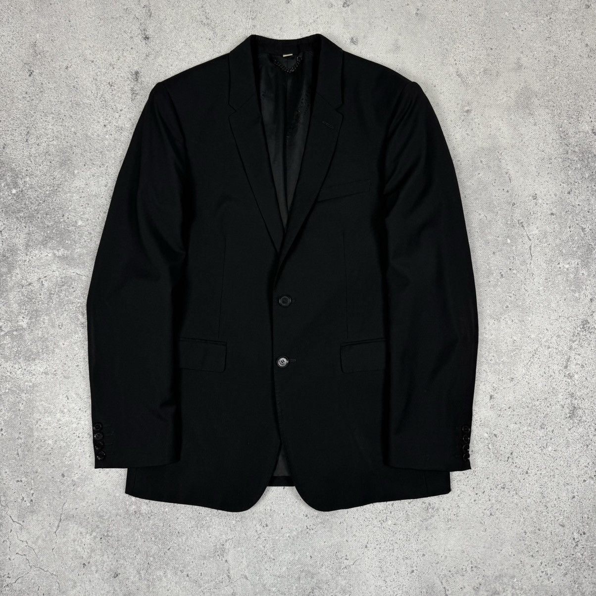 Burberry London Mansell Virgin Wool Black Jacket Blazer