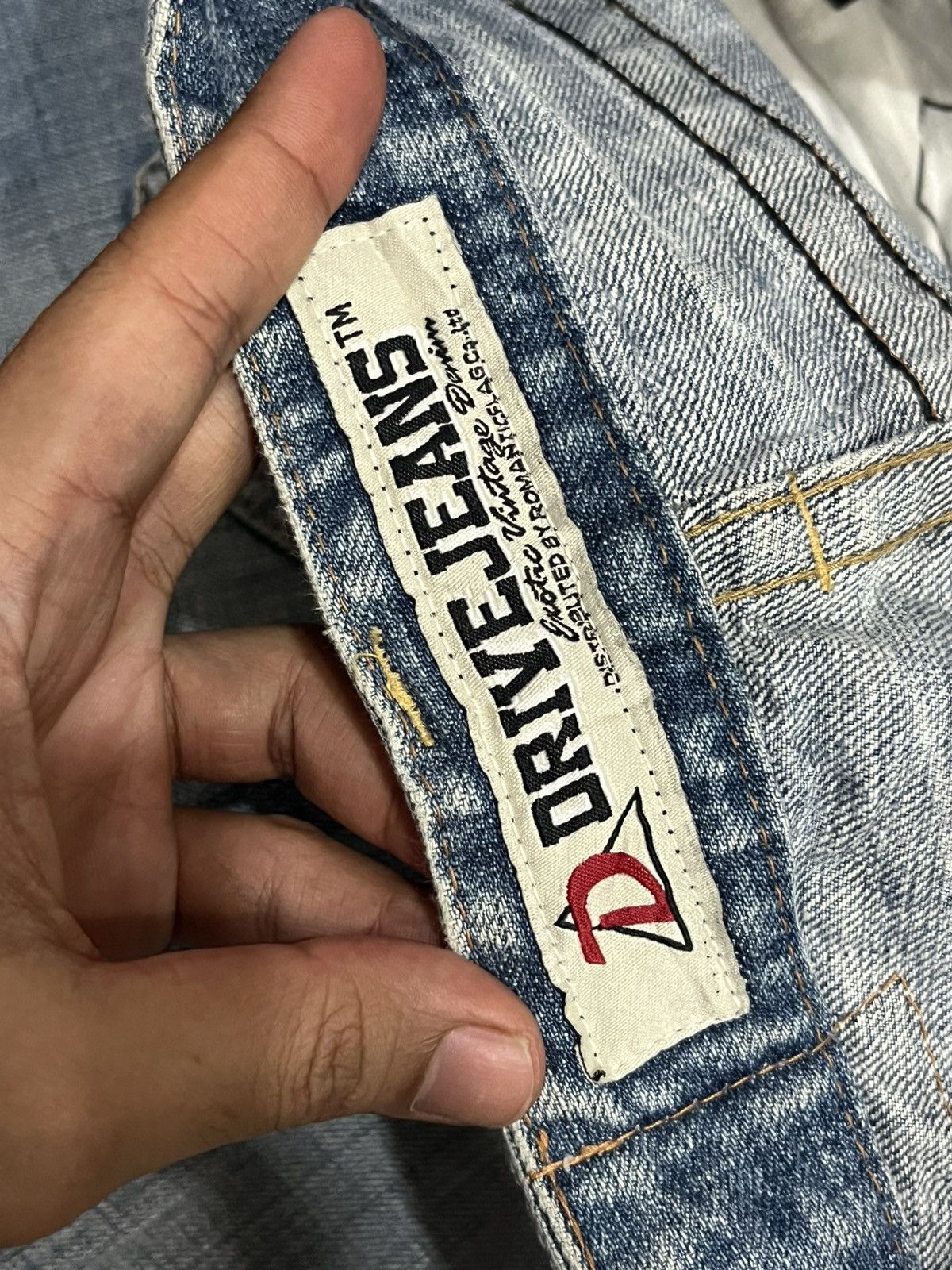 If Six Was Nine Japanese Brand Drive Jeans Blue Washed Distress Flare Dennim Size 26" / US 2 / IT 38 - 17 Thumbnail