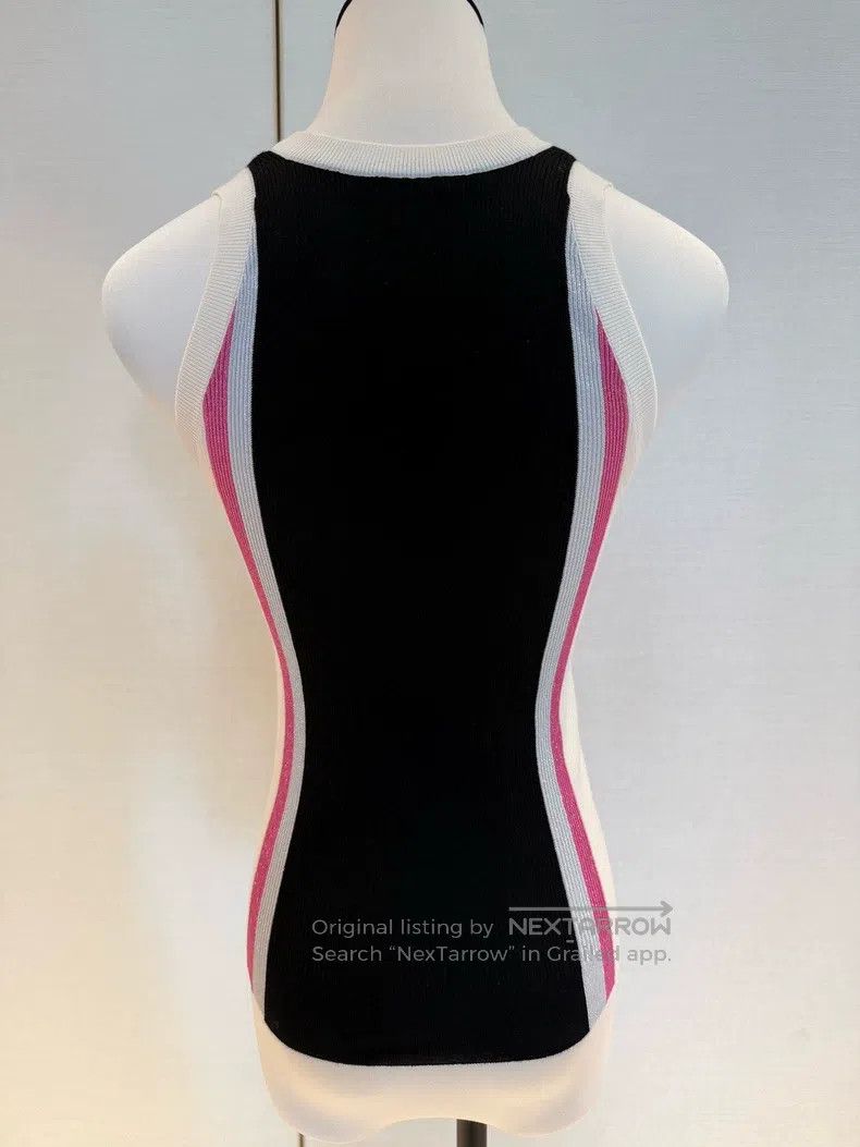 Chanel Chanel 23B Sequin Double Clogo Colour-blocked Knitted Vest Size XXS / US 00 / IT 34 - 2 Thumbnail