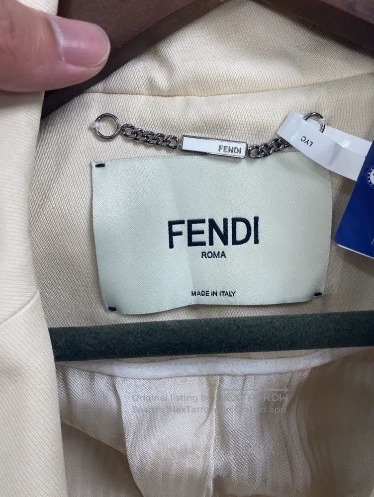 Fendi Fendi Long beige trench coat with leather-patched pockets Size XS / US 0-2 / IT 36-38 - 3 Thumbnail
