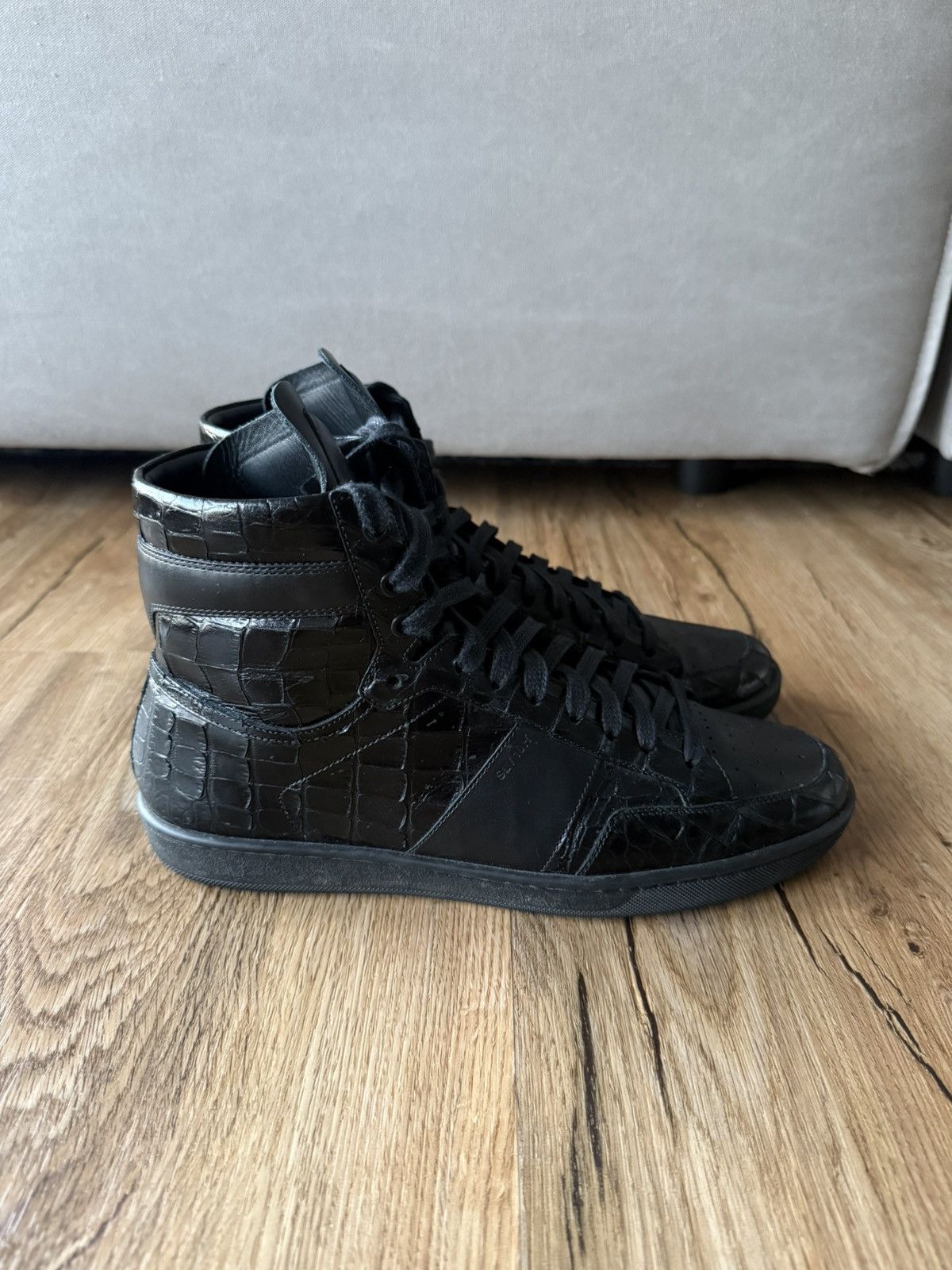 Saint Laurent Paris Saint Laurent Paris SL/10H Court Classic – Black Croc – Hedi Size US 8.5 / EU 41-42 - 5 Thumbnail