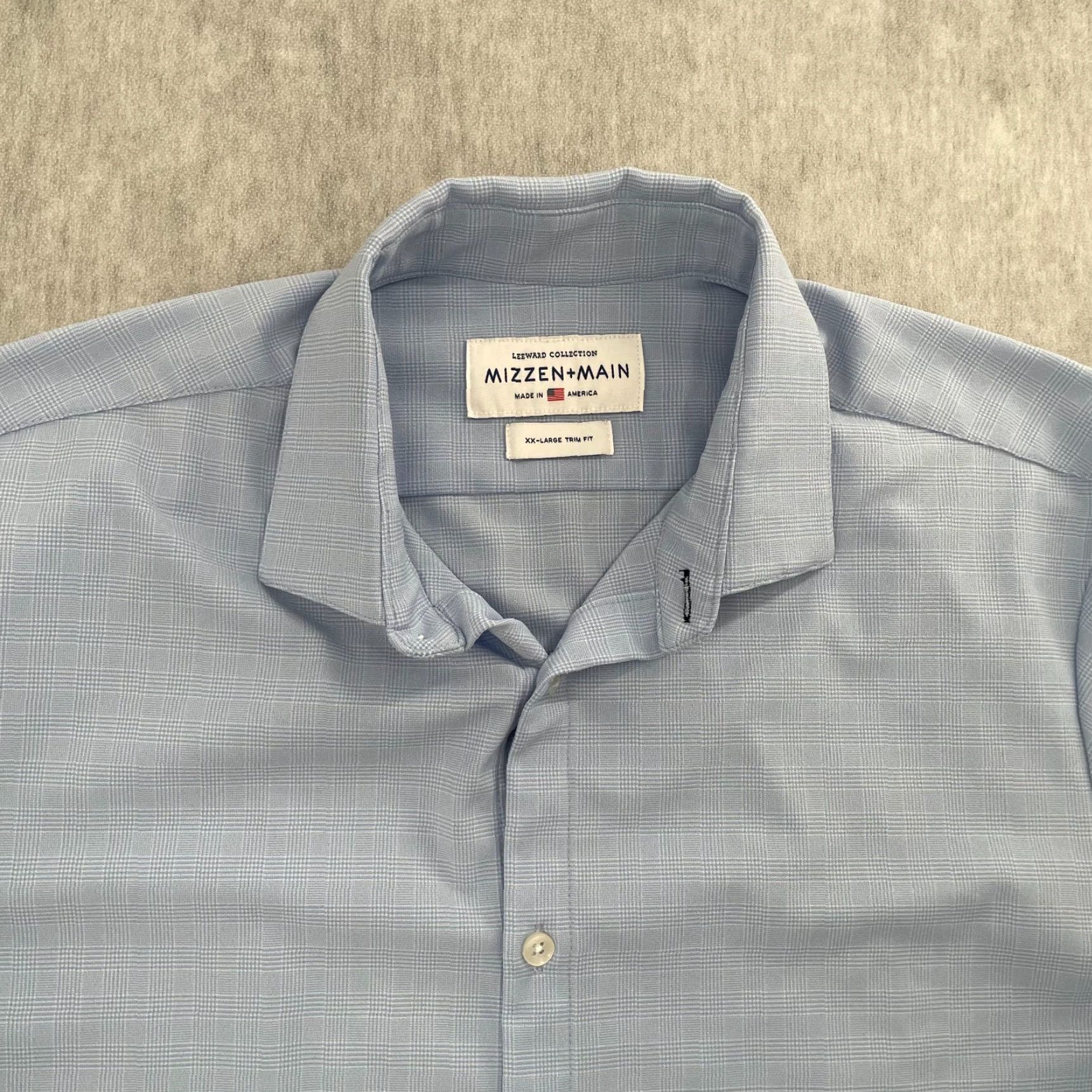 Mizzen+Main Mizzen+Main Shirt Adult Blue Button-Up 2XL 2XL XXL Men's Regular Classic Designer Modern Leeward Performance Stretch Button Up Size US XXL / EU 58 / 5 - 3 Thumbnail