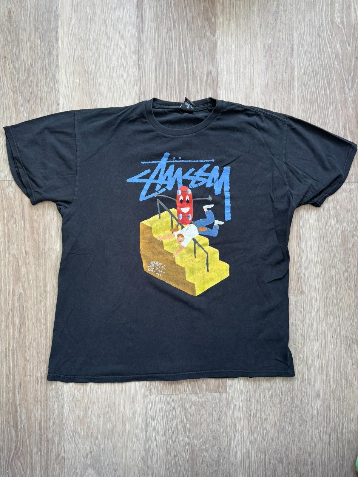 Stussy Stussy X Jayson Musson Skate Tough Black Tee L Size US L / EU 52-54 / 3 - 1 Thumbnail
