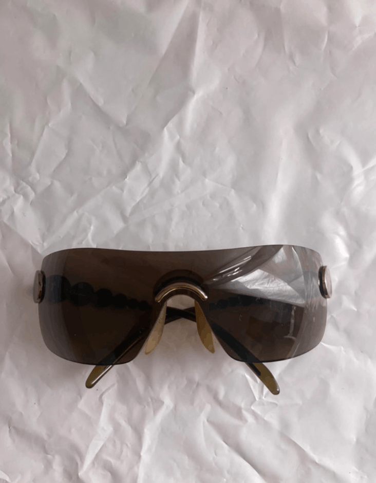 Dior × John Galliano × Vintage DIOR Sunglasses Millenium Wrap Shield Mask Bike Galliano Era Size ONE SIZE - 5 Thumbnail