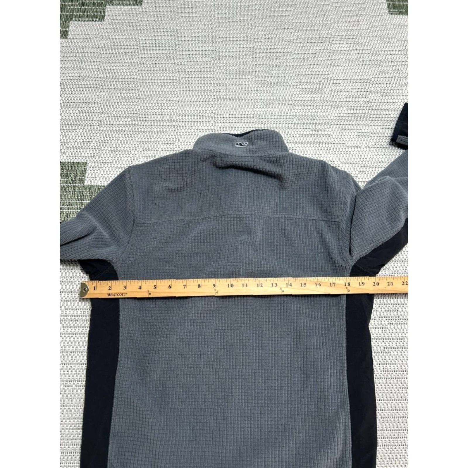 Vineyard Vines Vineyard Vines Grid Fleece Sweater Mens Small Gray Stretch Logo Quarter Zip Shirt Regular Mens Size US S / EU 44-46 / 1 - 6 Thumbnail