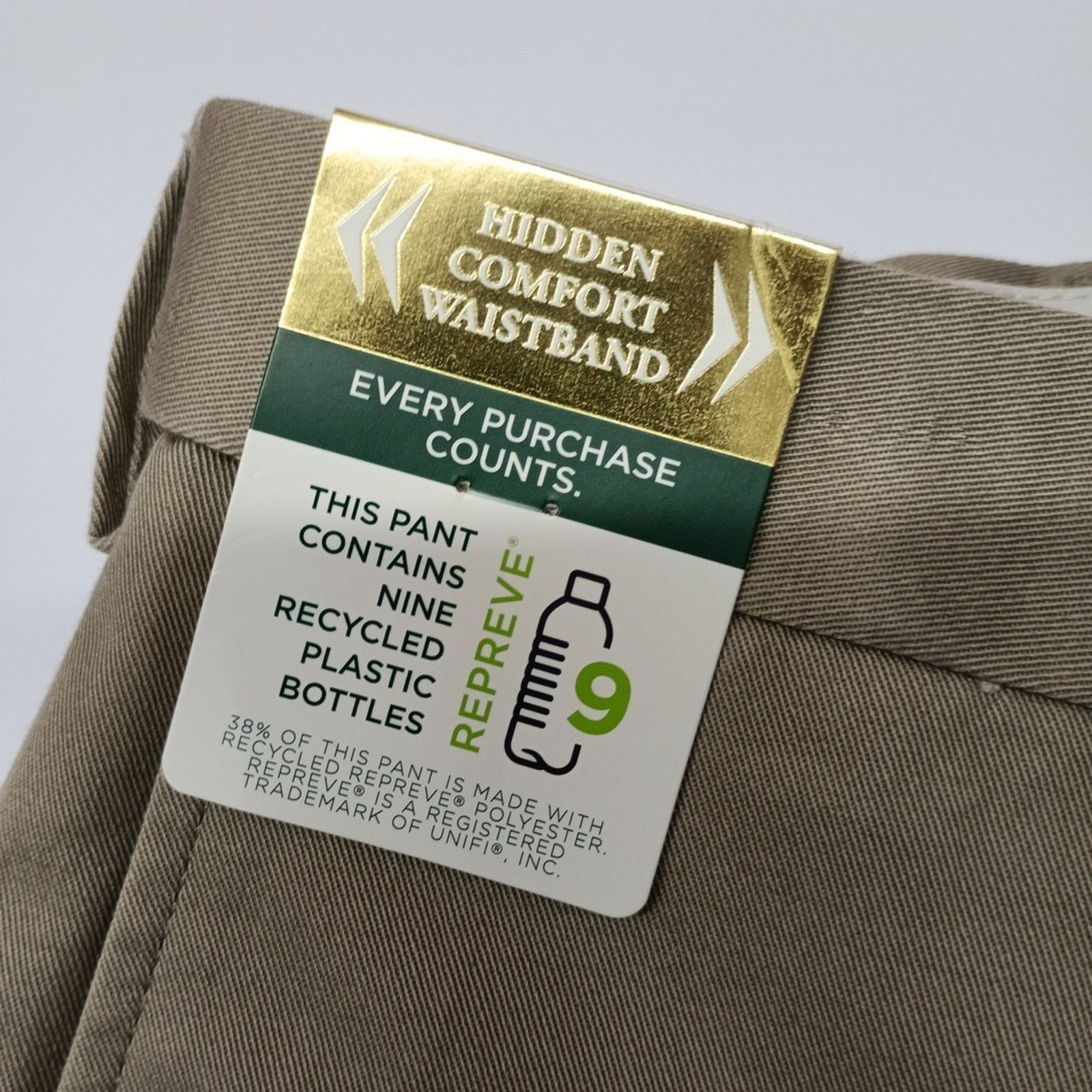 Haggar Haggar Khakis Mens 34x30 Med Khaki Classic Fit Comfort Waist Size US 34 / EU 50 - 5 Thumbnail