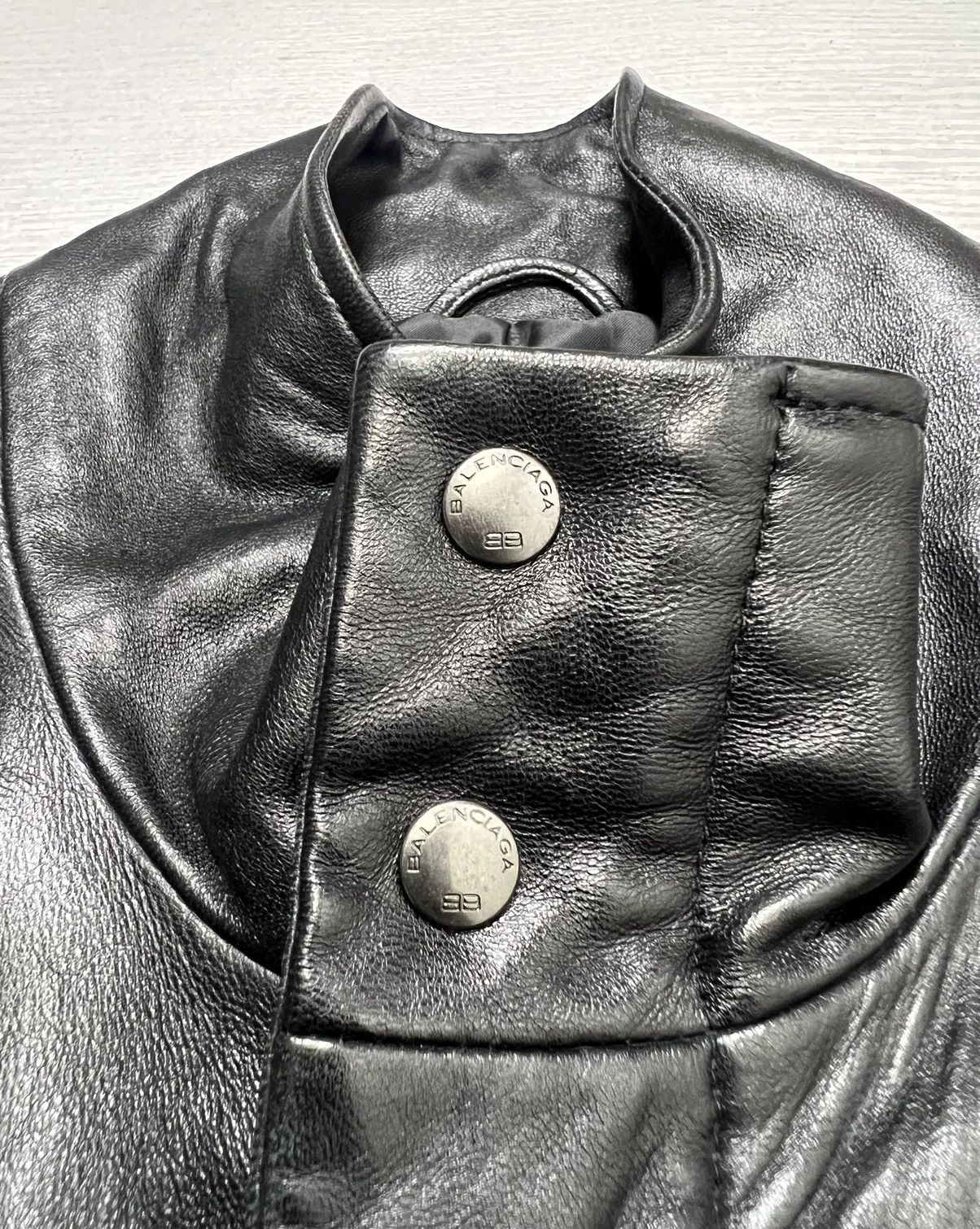 Balenciaga Balenciaga - Vintage - 1997 - Full Zip Leather Half Coat Size US XL / EU 56 / 4 - 10 Thumbnail